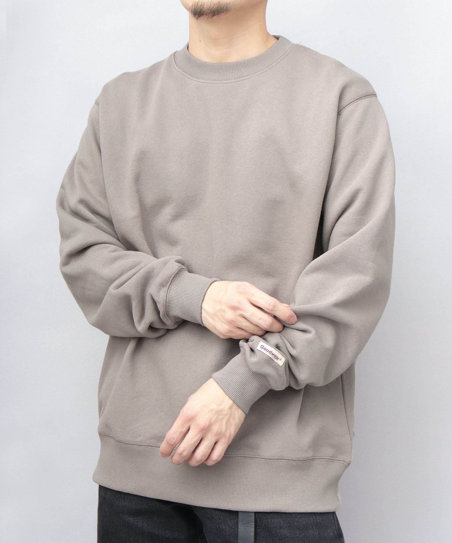 グッドウェア GOODWEAR USAコットン 裏毛（裏パイル） クルーネック スウェットトレーナー レギュラーシルエット （グレージュ） グレージュ