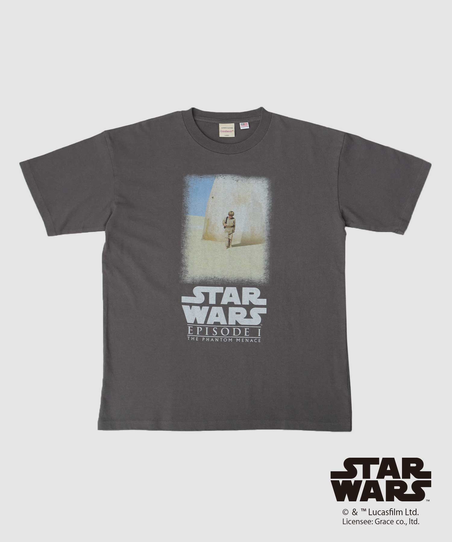 グッドウェア GOODWEAR STAR WARS プリント Tシャツ ビッグシルエット エピソード4 新たなる希望 フォースの覚醒 （チャコール-A） チャコール-A