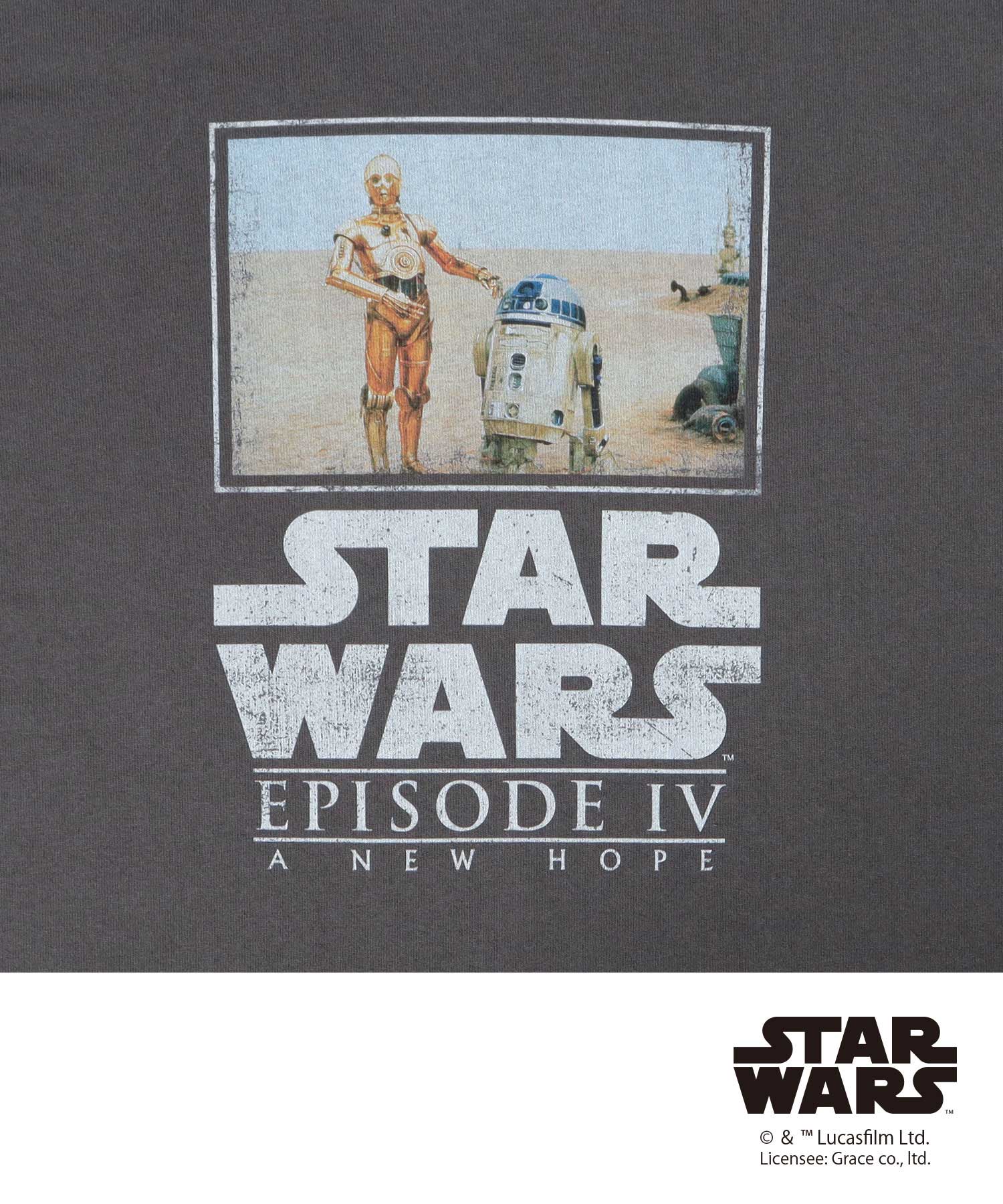 グッドウェア GOODWEAR STAR WARS プリント Tシャツ ビッグシルエット エピソード4 新たなる希望 フォースの覚醒 （チャコール-A） チャコール-A