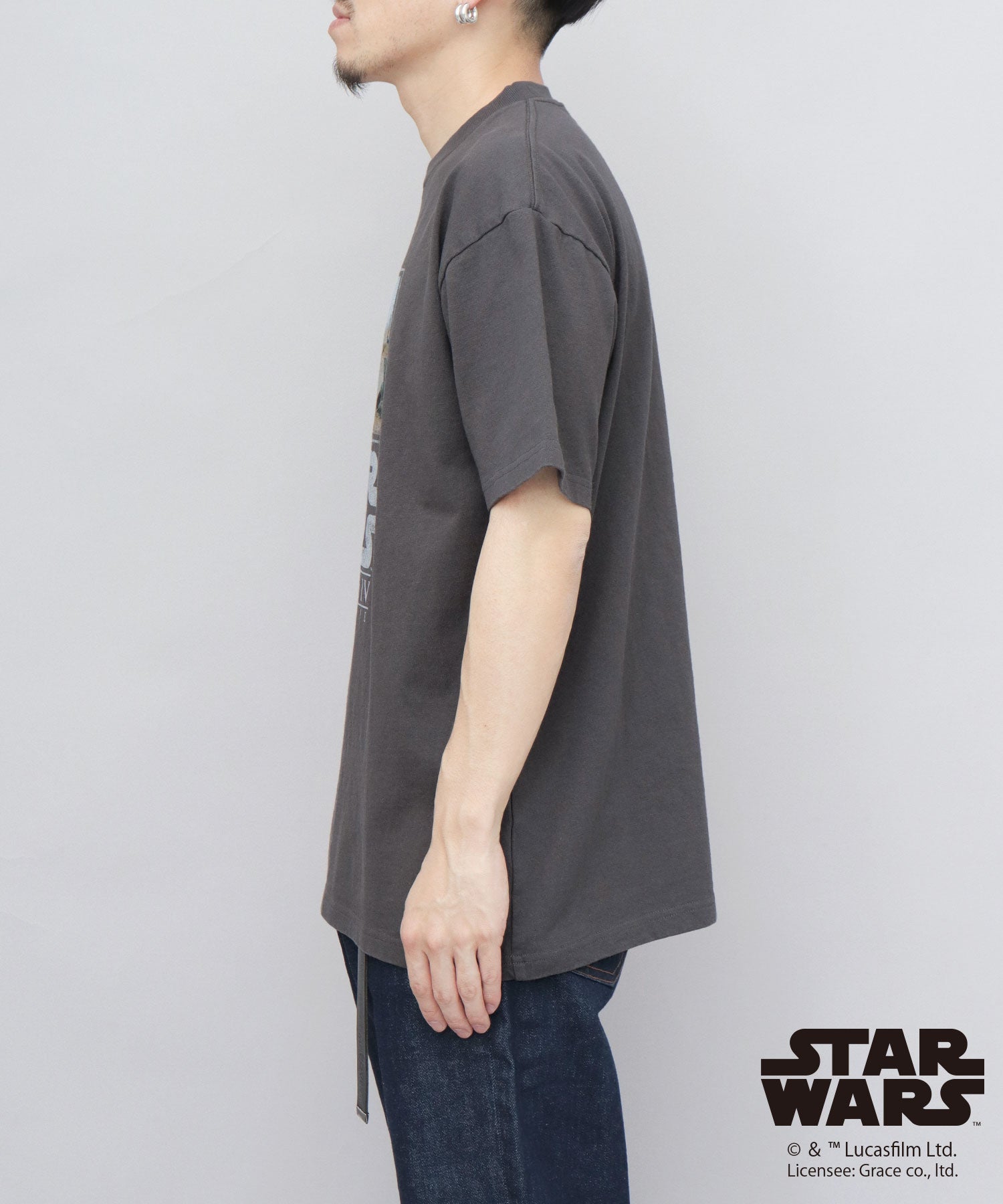 グッドウェア GOODWEAR STAR WARS プリント Tシャツ ビッグシルエット エピソード4 新たなる希望 フォースの覚醒 （チャコール-A） チャコール-A