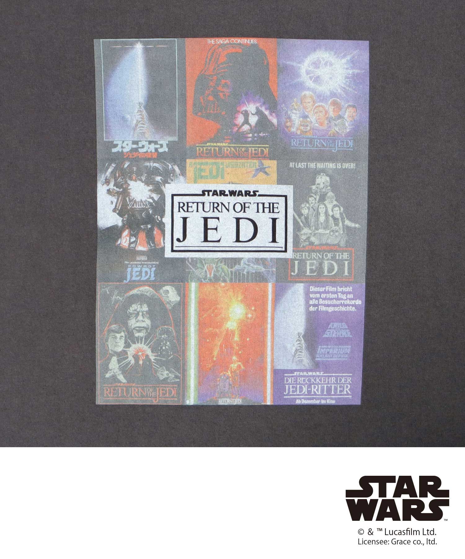 グッドウェア GOODWEAR STAR WARS コラージュプリント Tシャツ ビッグシルエット エピソード6 ジェダイの復帰 （チャコール） チャコール