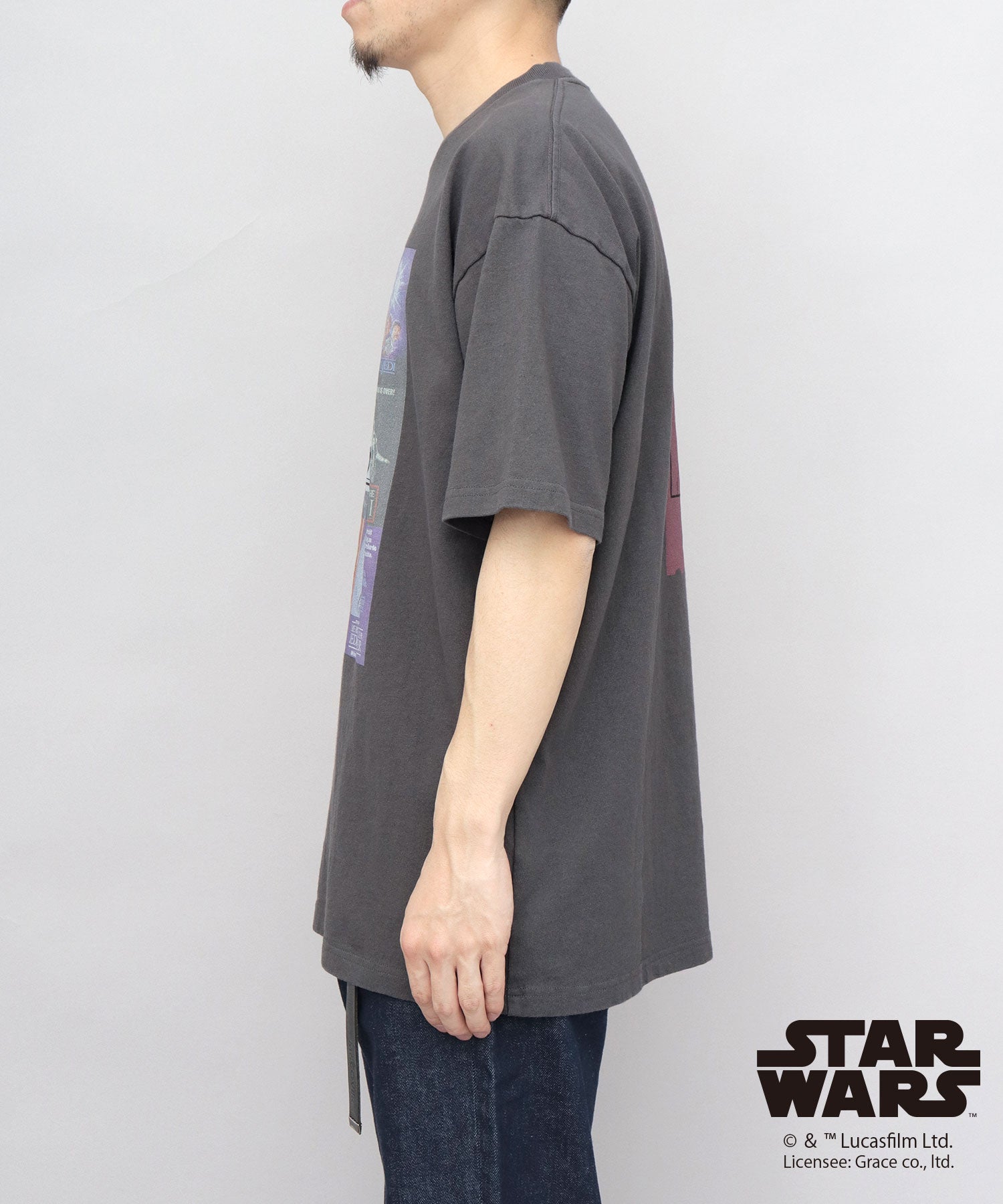 グッドウェア GOODWEAR STAR WARS コラージュプリント Tシャツ ビッグシルエット エピソード6 ジェダイの復帰 （チャコール） チャコール