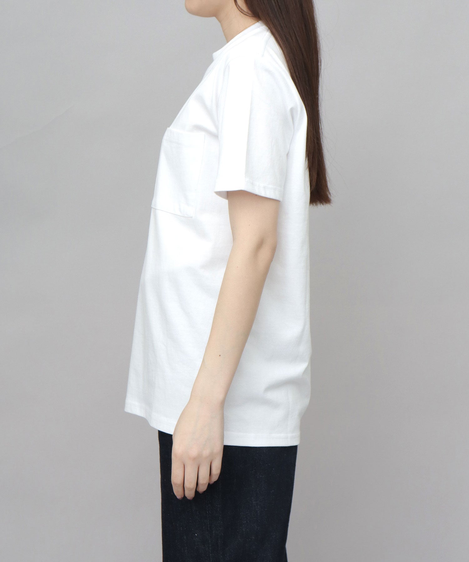 グッドウェア GOODWEAR USAコットン 吸水速乾・接触冷感 袖リブ ポケット付き 半袖 Tシャツ （グレー） グレー