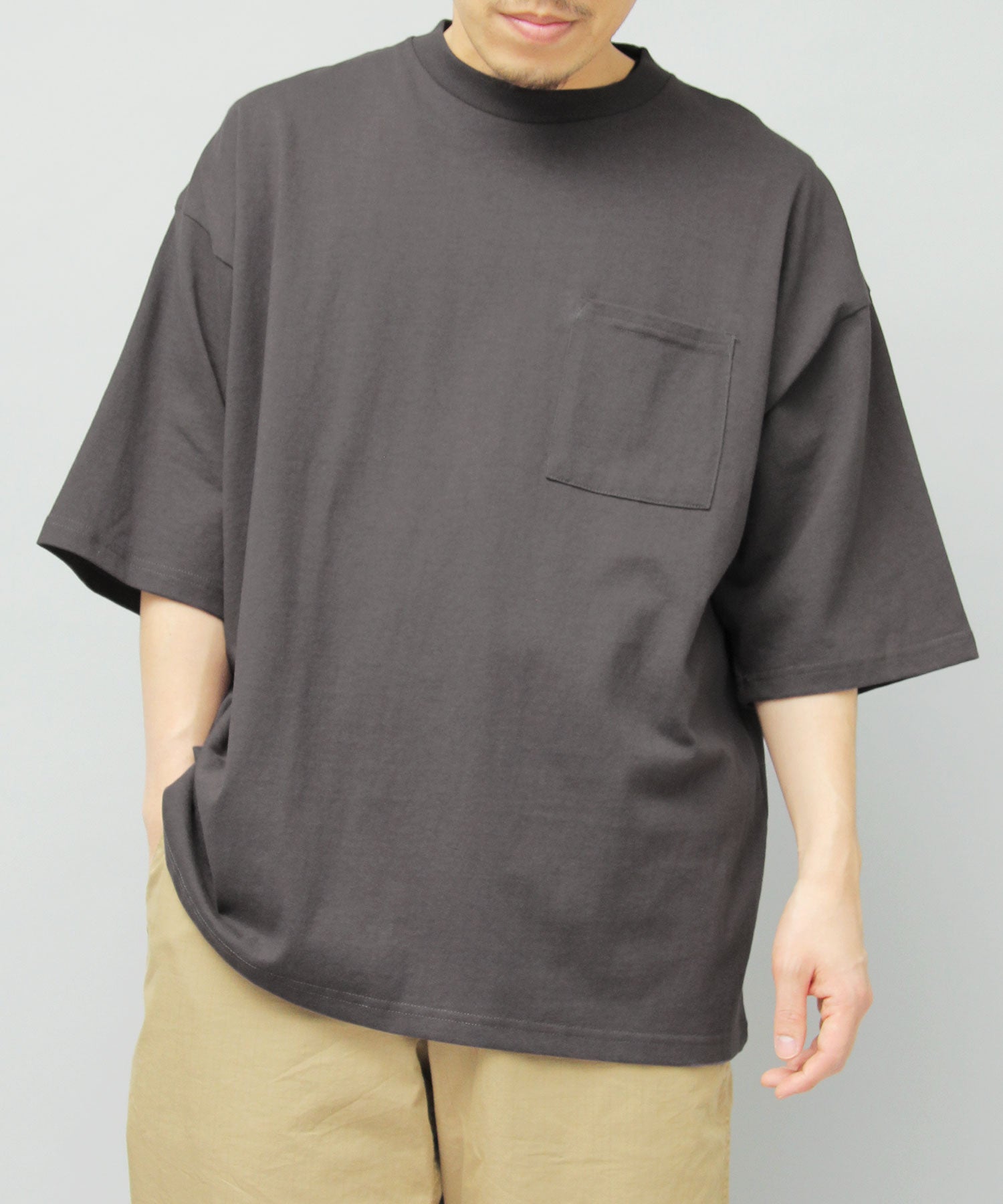グッドウェア GOODWEAR USAコットン ポケット付き Tシャツ 半袖 スーパービッグシルエット オーバーサイズ （ブラック） ブラック