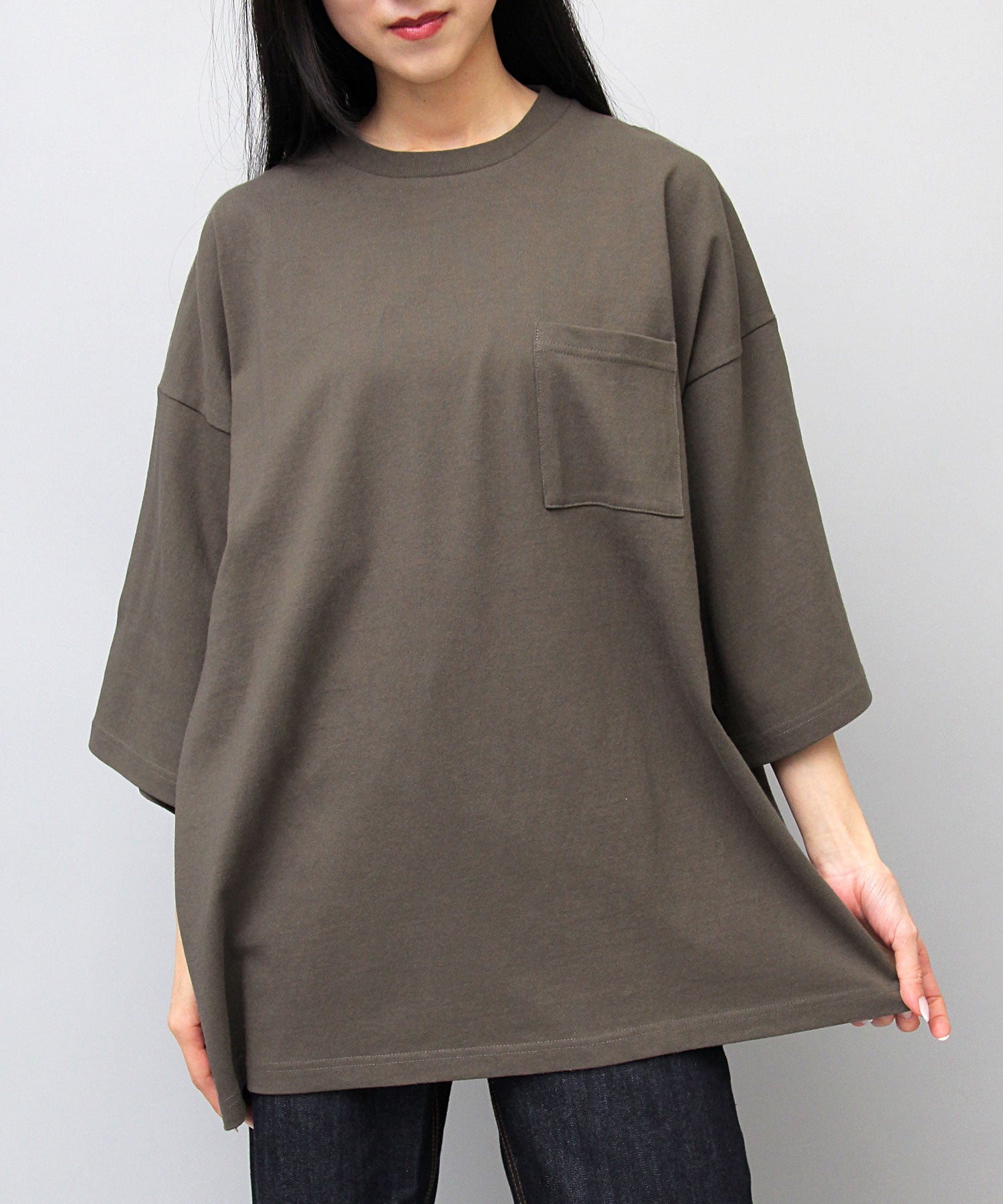 グッドウェア GOODWEAR USAコットン ポケット付き Tシャツ 半袖 スーパービッグシルエット オーバーサイズ （ブラック） ブラック
