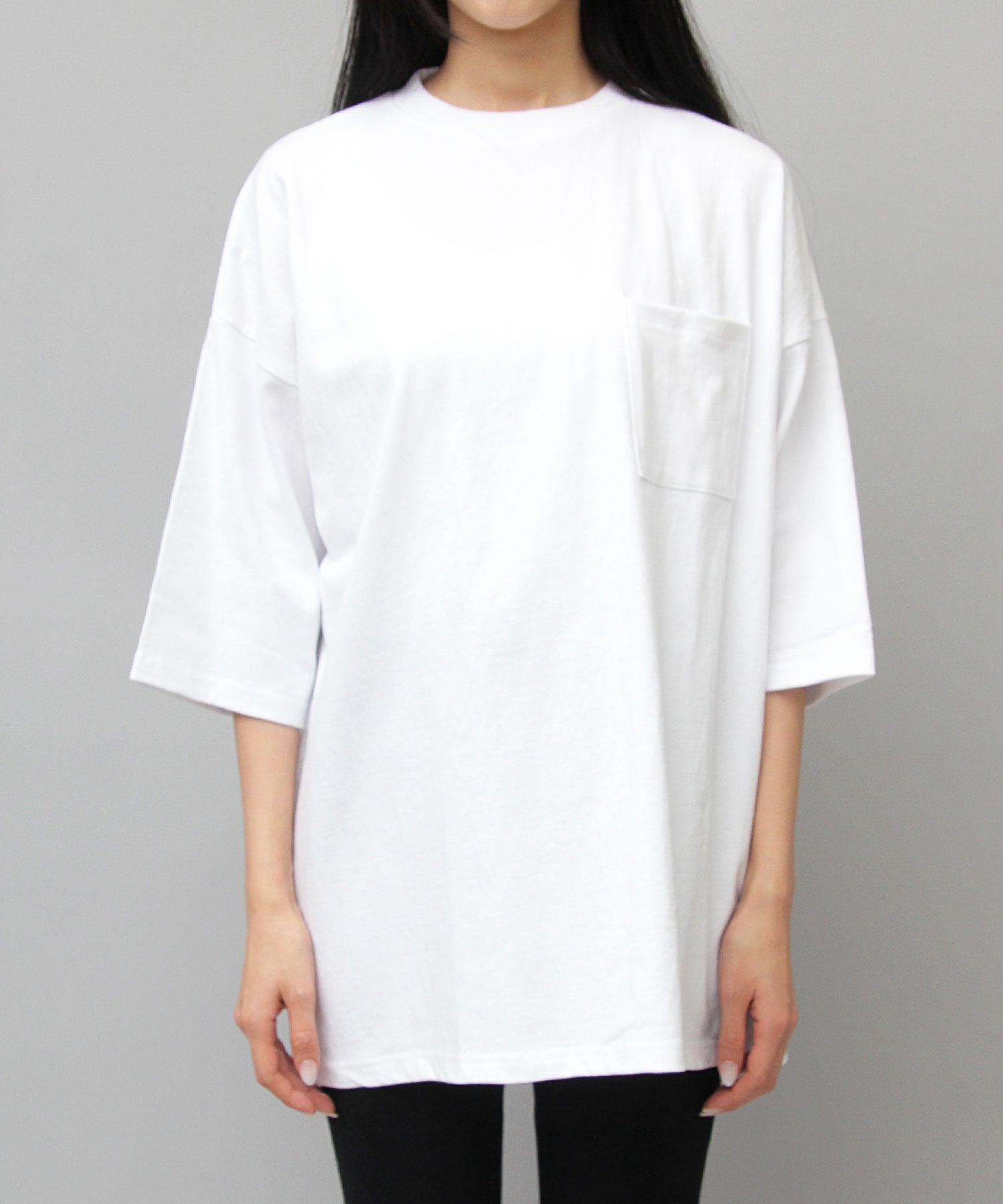 グッドウェア GOODWEAR USAコットン ポケット付き Tシャツ 半袖 スーパービッグシルエット オーバーサイズ （ブラック） ブラック