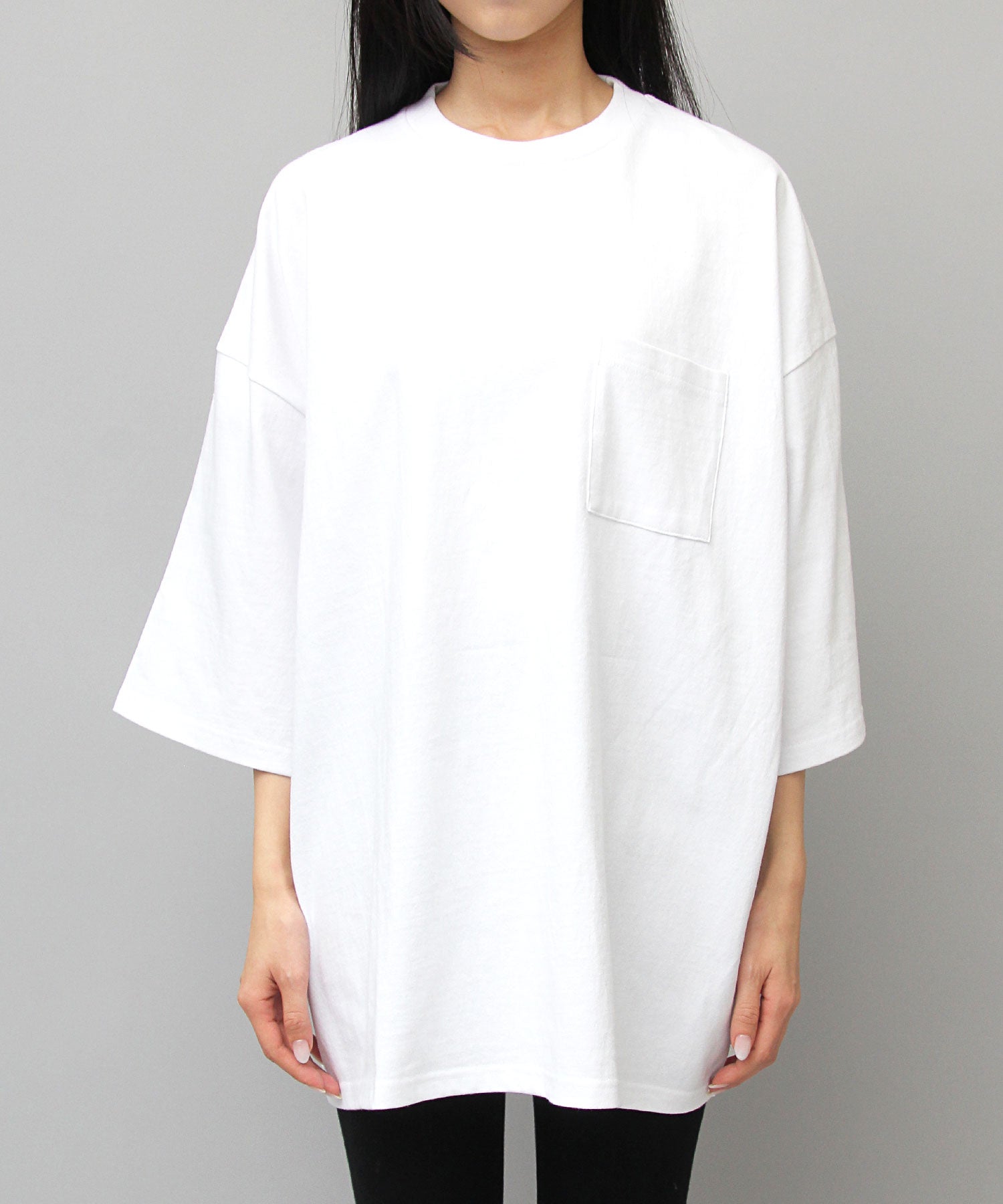 グッドウェア GOODWEAR USAコットン ポケット付き Tシャツ 半袖 スーパービッグシルエット オーバーサイズ （ブラック） ブラック