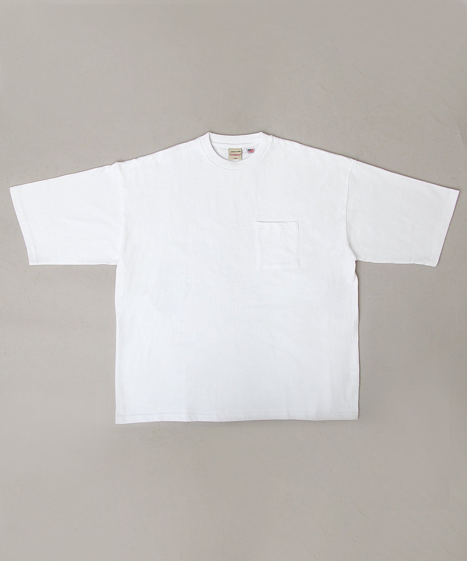 グッドウェア GOODWEAR USAコットン ポケット付き Tシャツ 半袖 スーパービッグシルエット オーバーサイズ （ブラック） ブラック