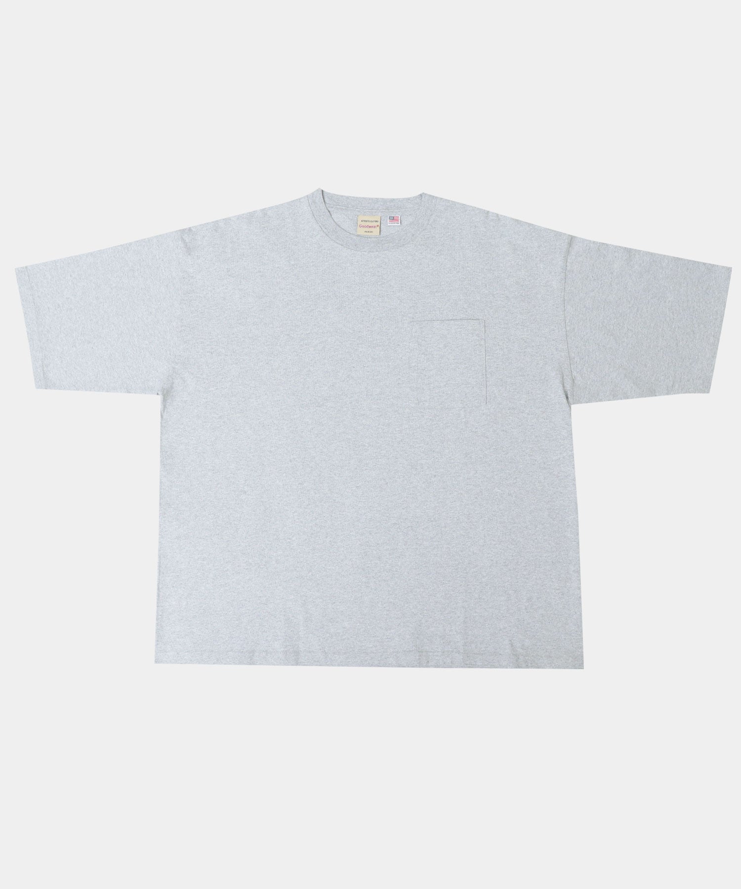 グッドウェア GOODWEAR USAコットン ポケット付き Tシャツ 半袖 スーパービッグシルエット オーバーサイズ （ブラック） ブラック