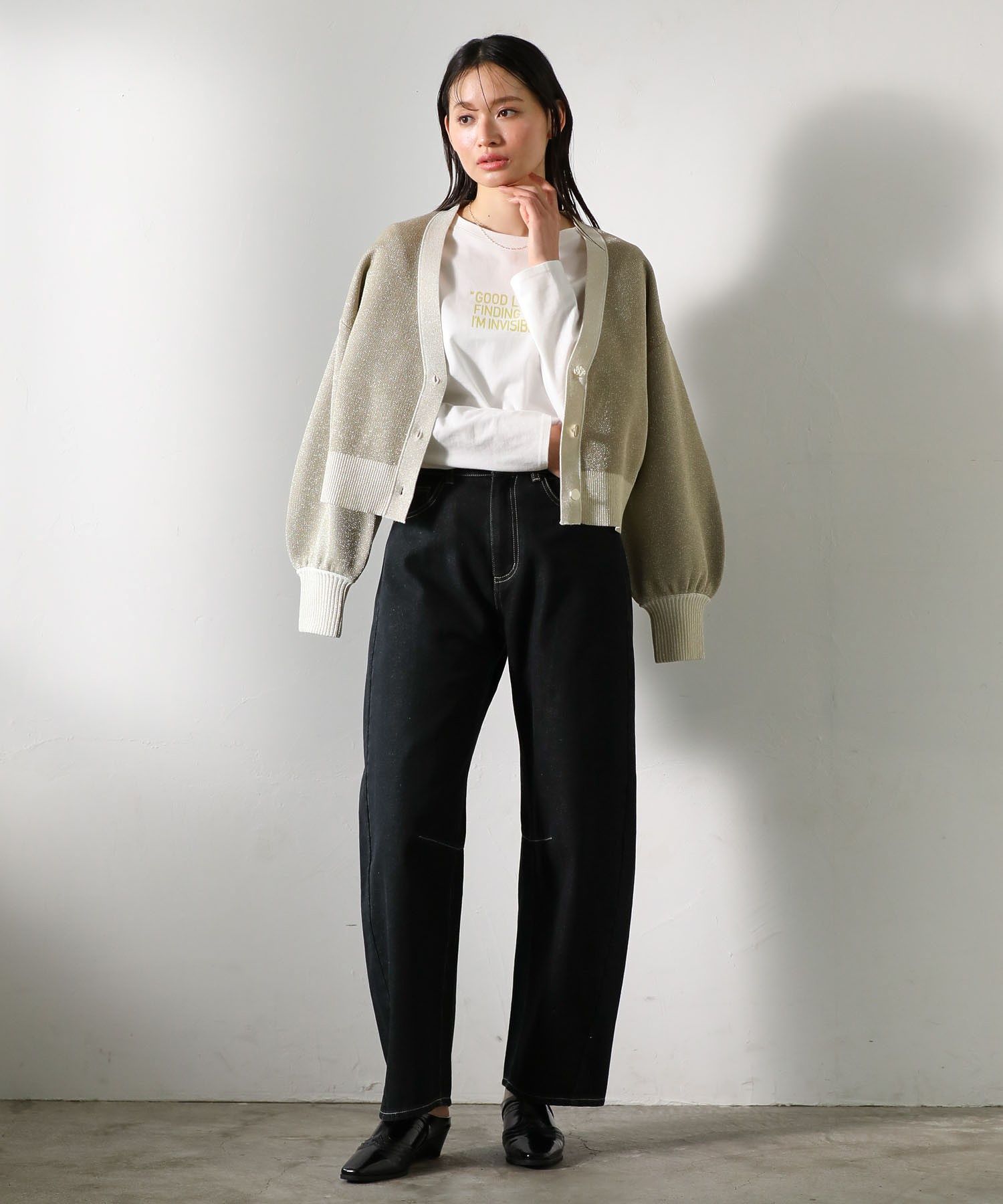 グリーン パークス Green Parks ・ELENCARE DUE ロゴptロンTEE （ブラック） ブラック