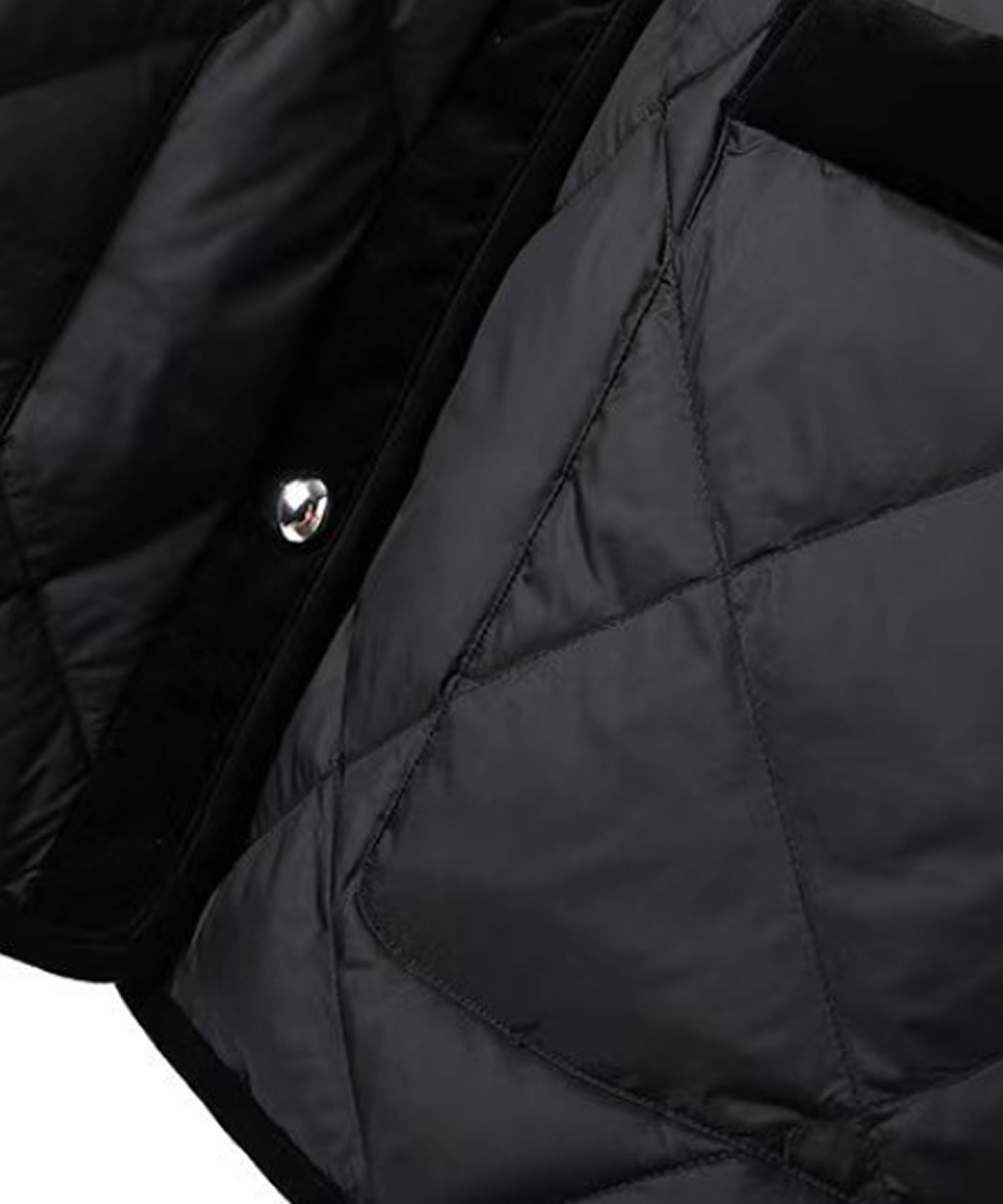 グランディール Grandeir ノーカラー中綿キルティングコート