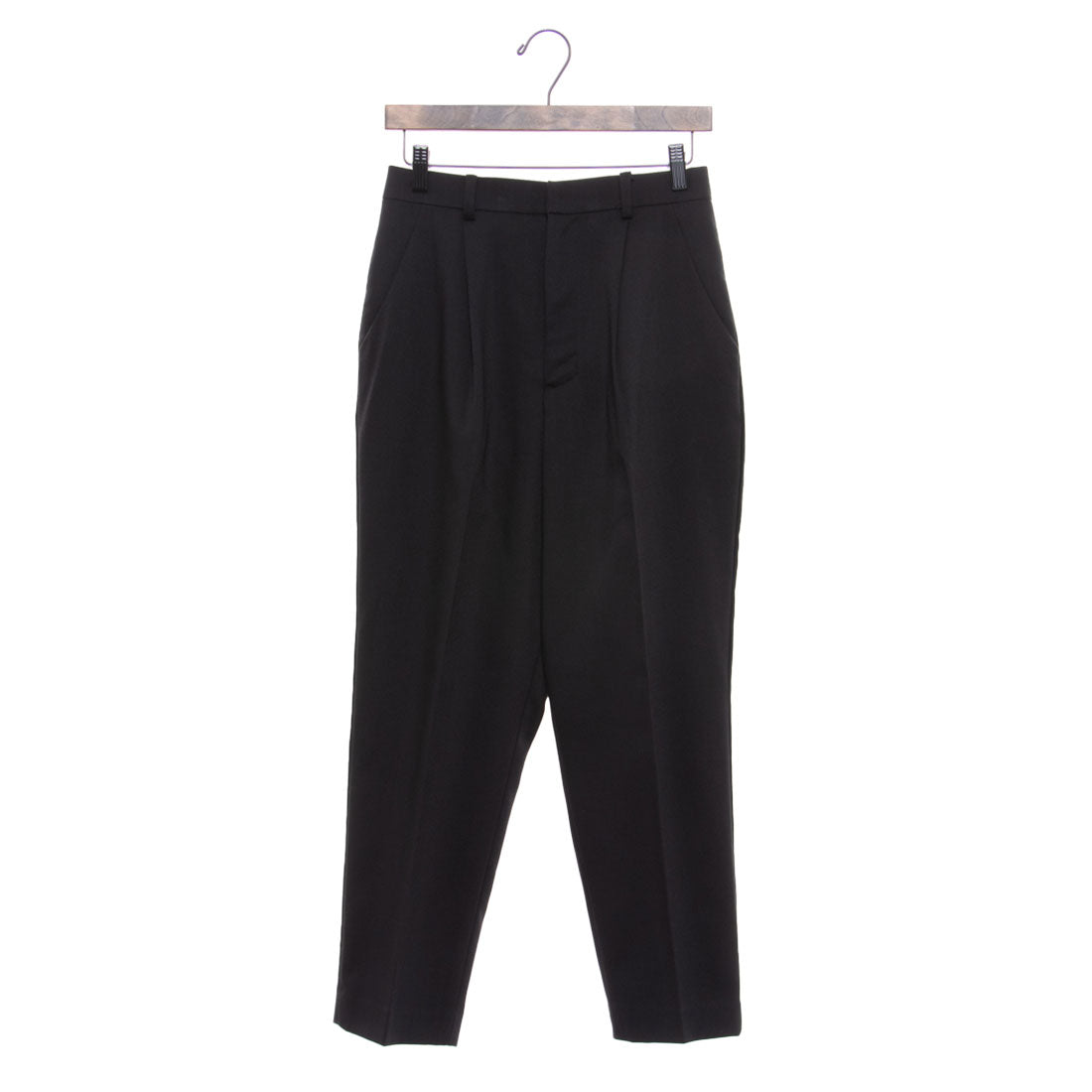 グレイッシュ Grayish ルミレットストレッチテーパードパンツ ブラック