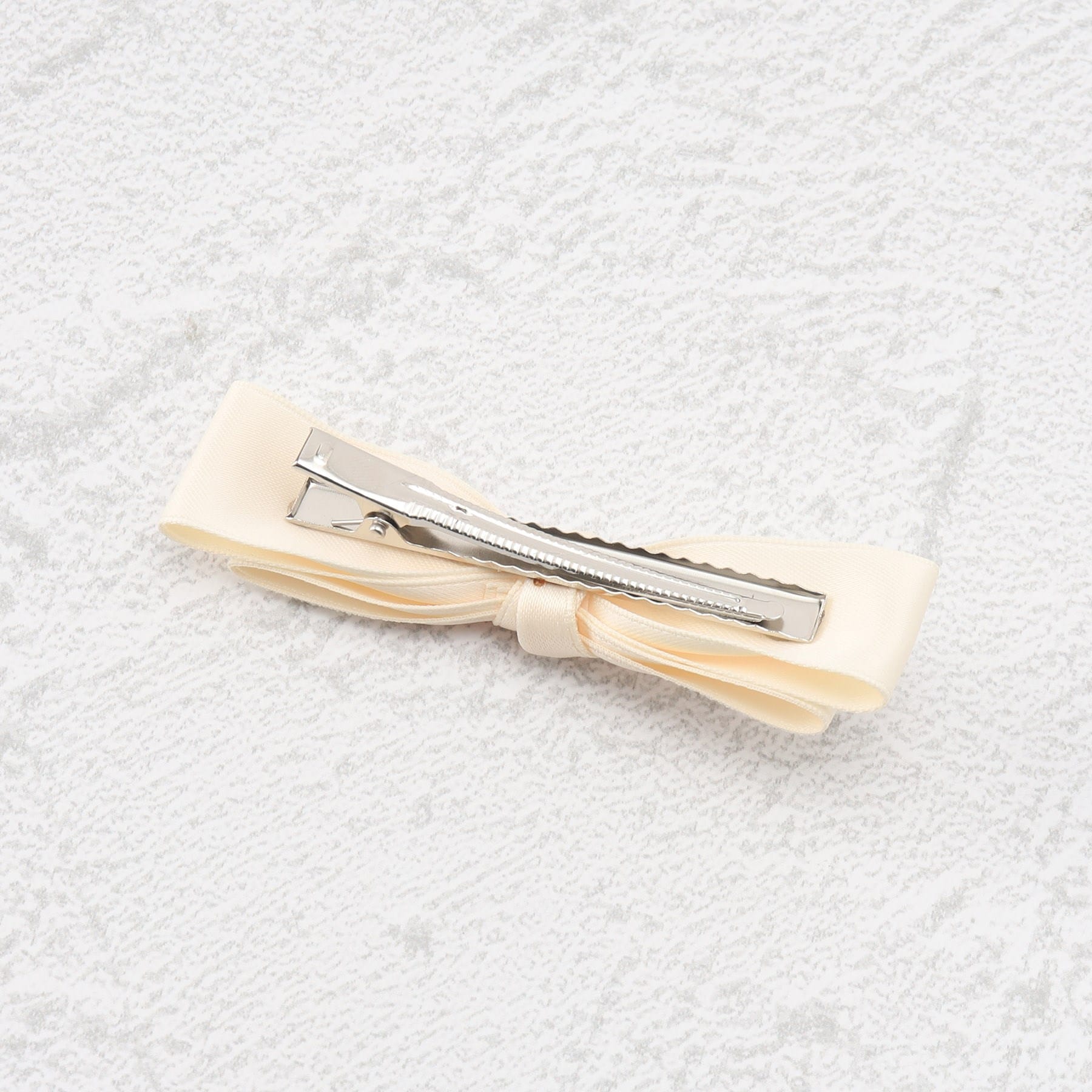 グランドエッジ Grandedge ヘアクリップ ダブル リボン ベーシックカラー 無地 2個セット （ブラック(019)） ブラック(019)