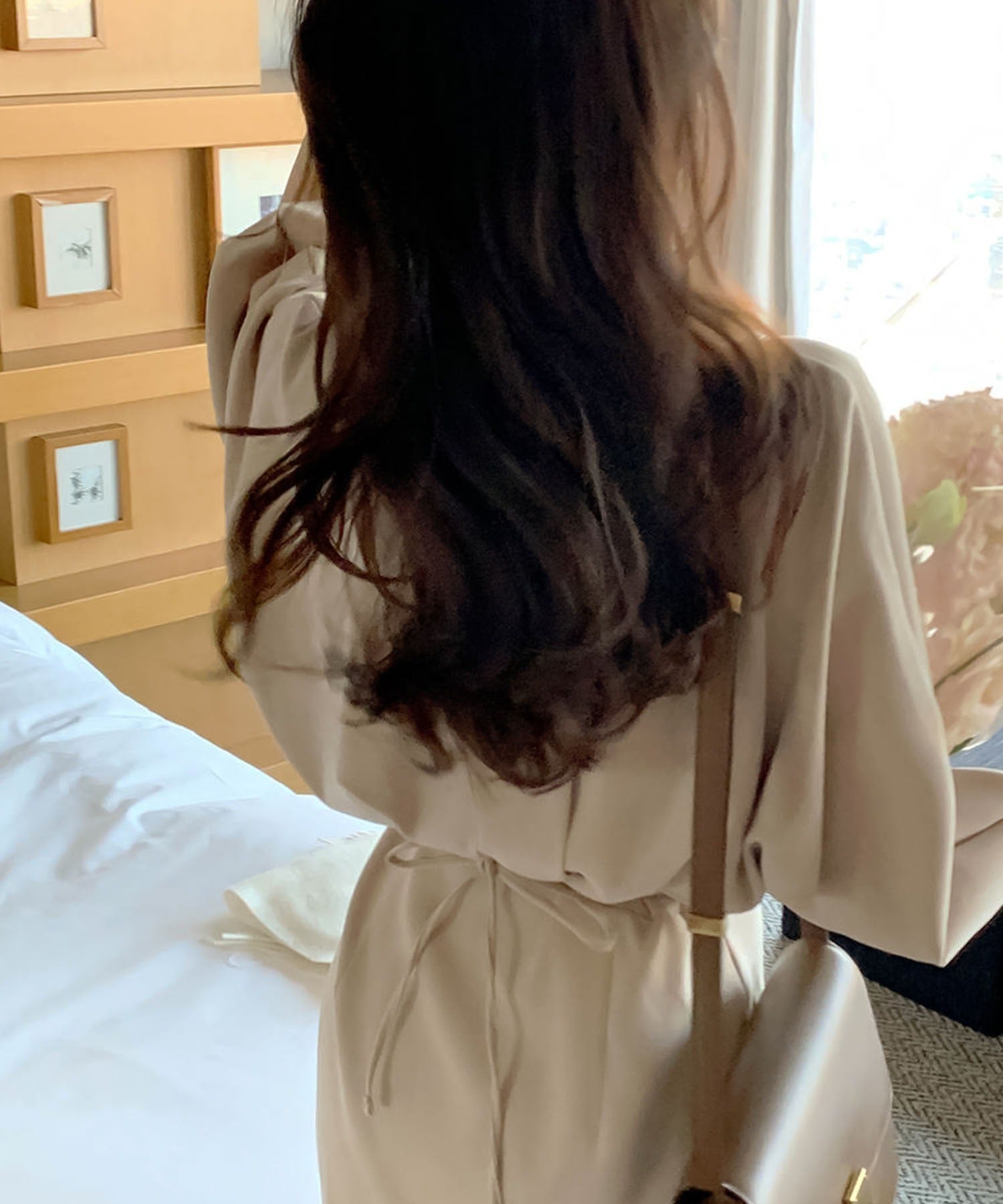 ガーリードール Girly Doll ボリュームシャツバルーンスリーブワンピース【韓国ファッション】 （ベージュ） ベージュ