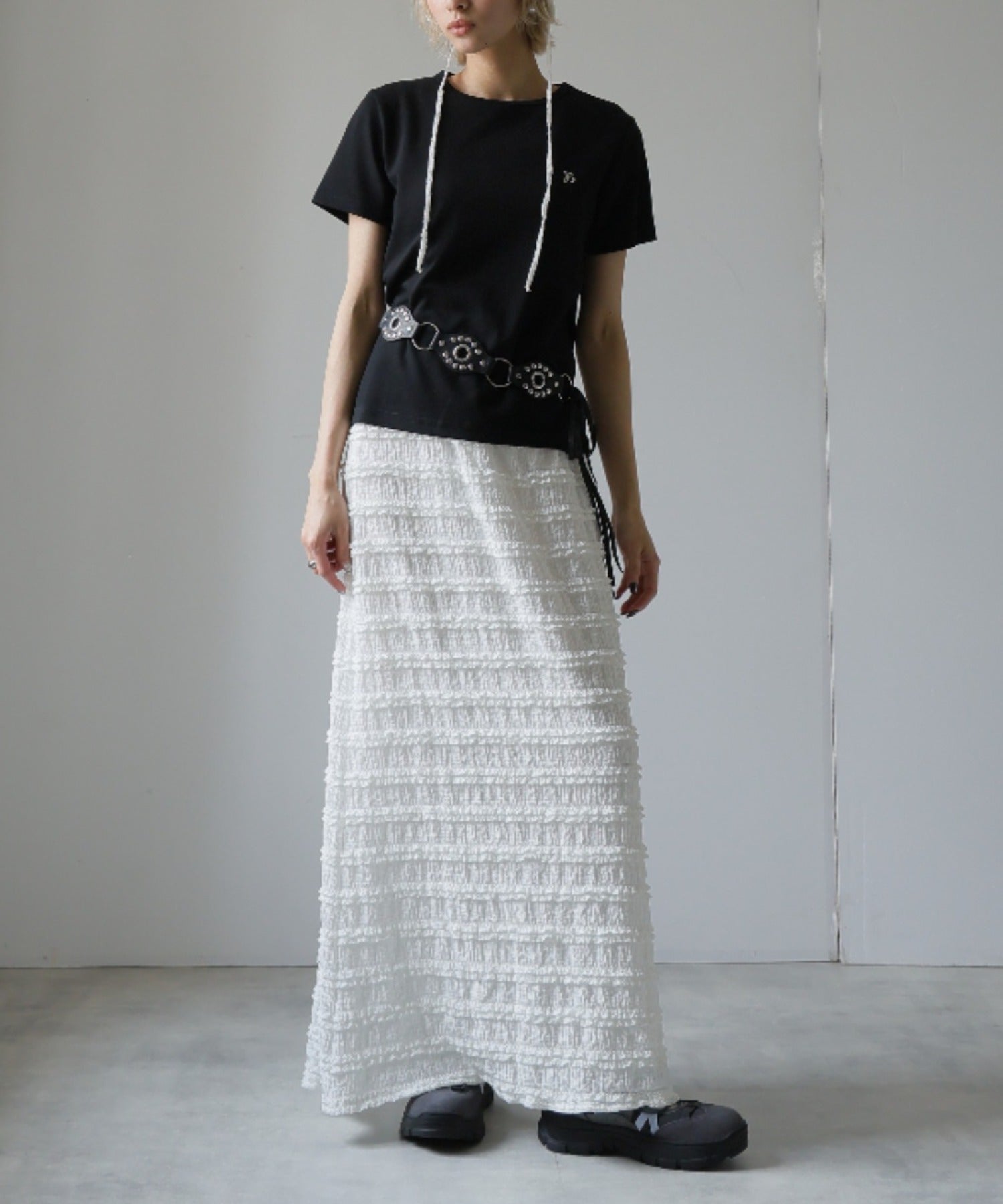 ガーリードール Girly Doll ワンポイント刺繍Tシャツ （ブラック） ブラック