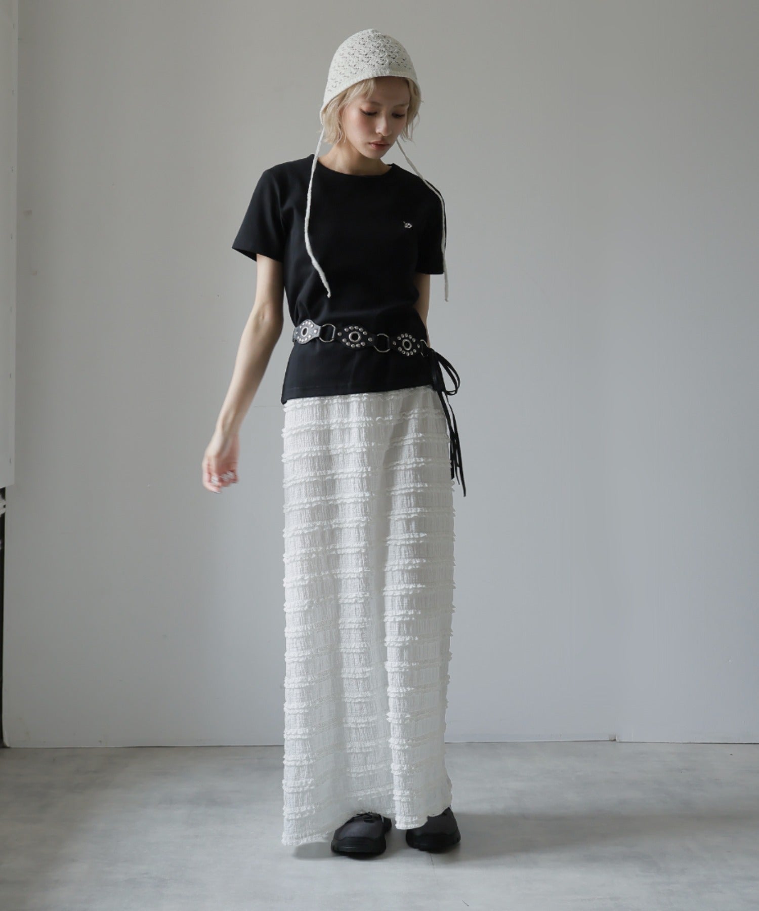 ガーリードール Girly Doll ワンポイント刺繍Tシャツ （ブラック） ブラック