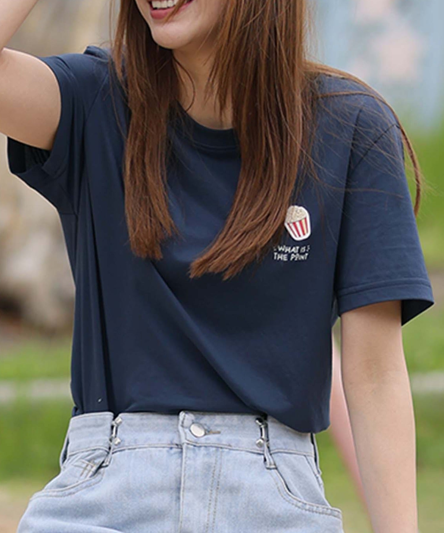 ガーリードール Girly Doll ポップコーンTシャツ （ネイビー） ネイビー
