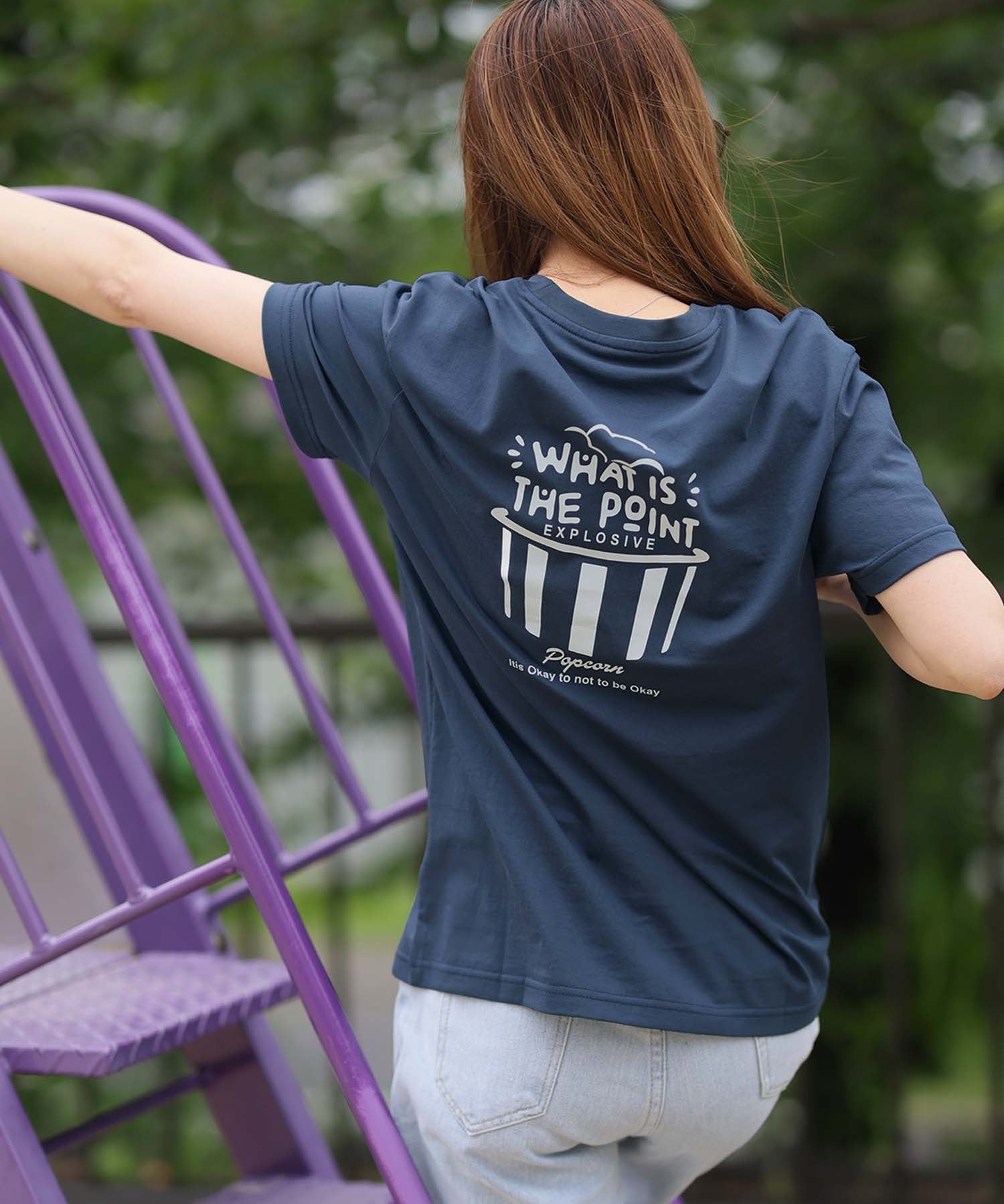 ガーリードール Girly Doll ポップコーンTシャツ （ネイビー） ネイビー