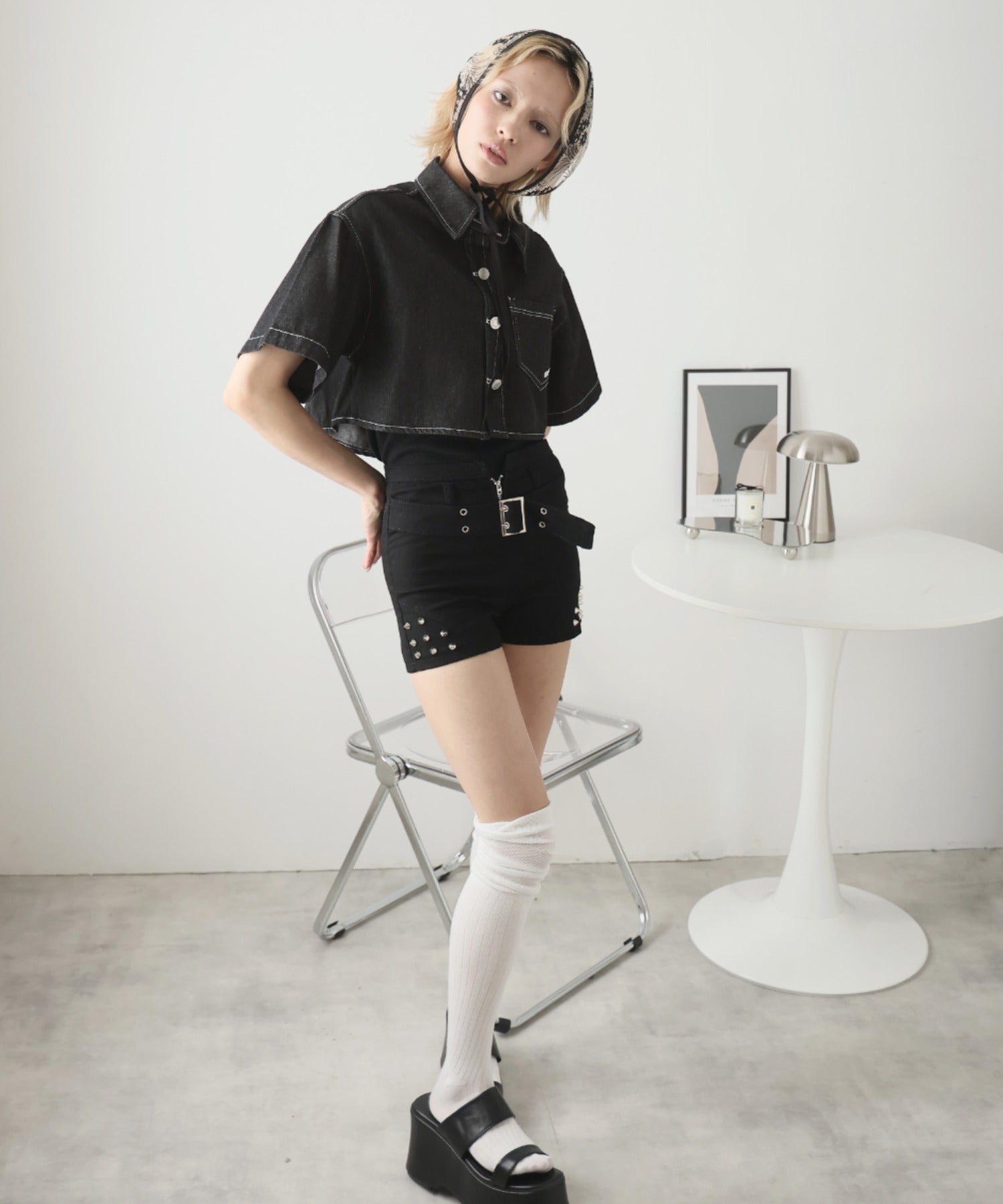 ガーリードール Girly Doll デニムショート丈ジャケット （ブラック） ブラック