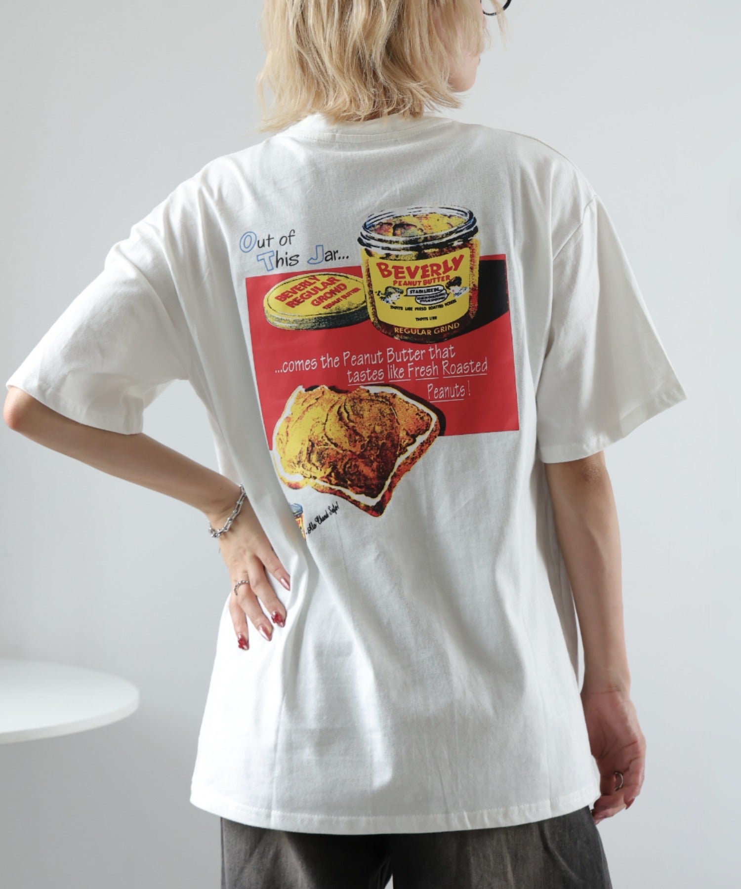 ガーリードール Girly Doll バックプリントオーバーTシャツ （ホワイト） ホワイト