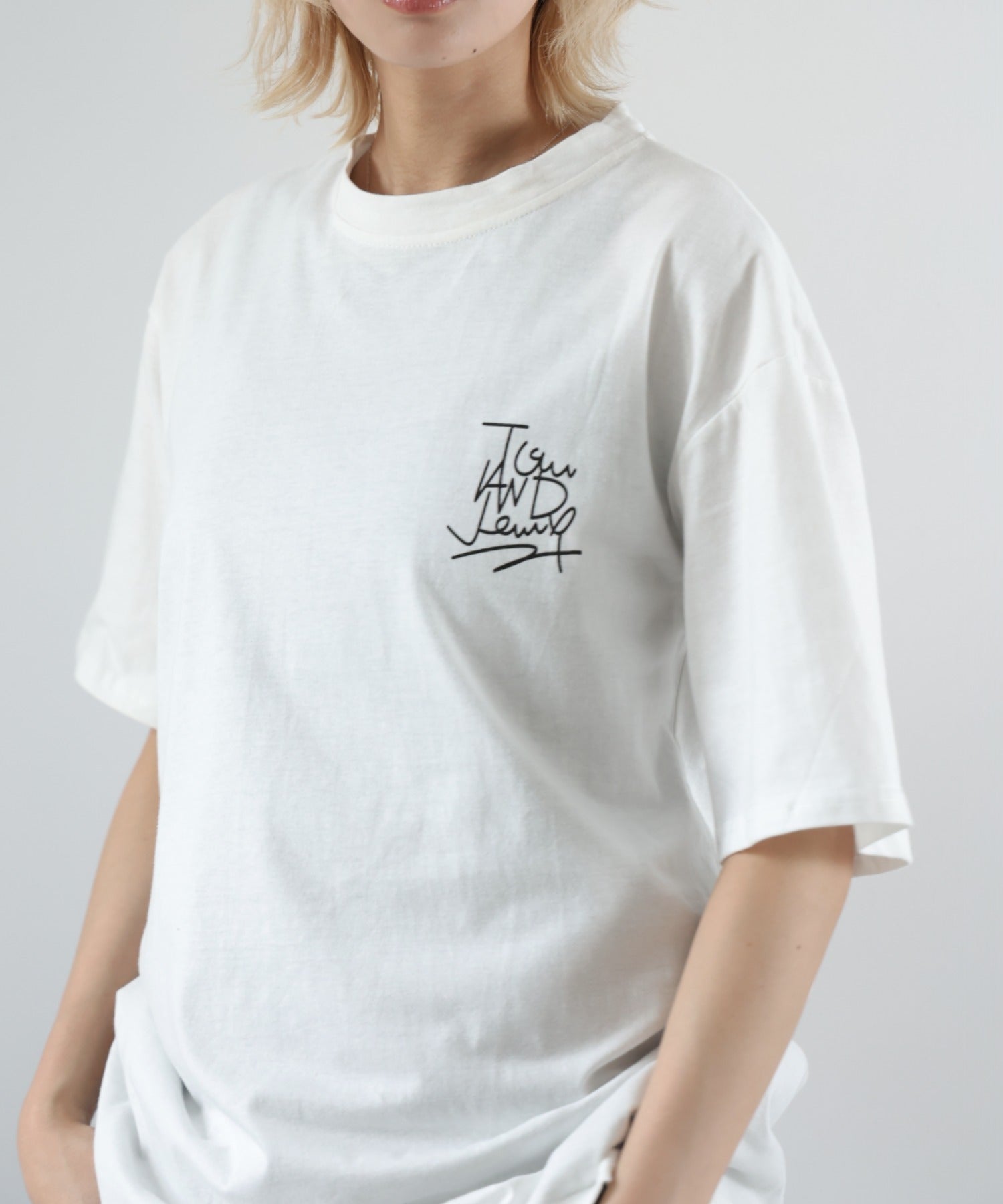 ガーリードール Girly Doll バックプリントオーバーTシャツ （ホワイト） ホワイト