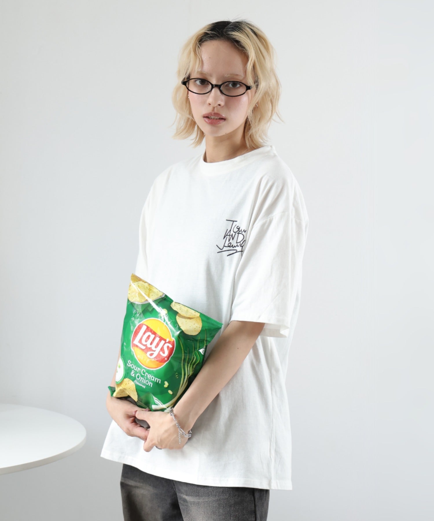 ガーリードール Girly Doll バックプリントオーバーTシャツ （ホワイト） ホワイト