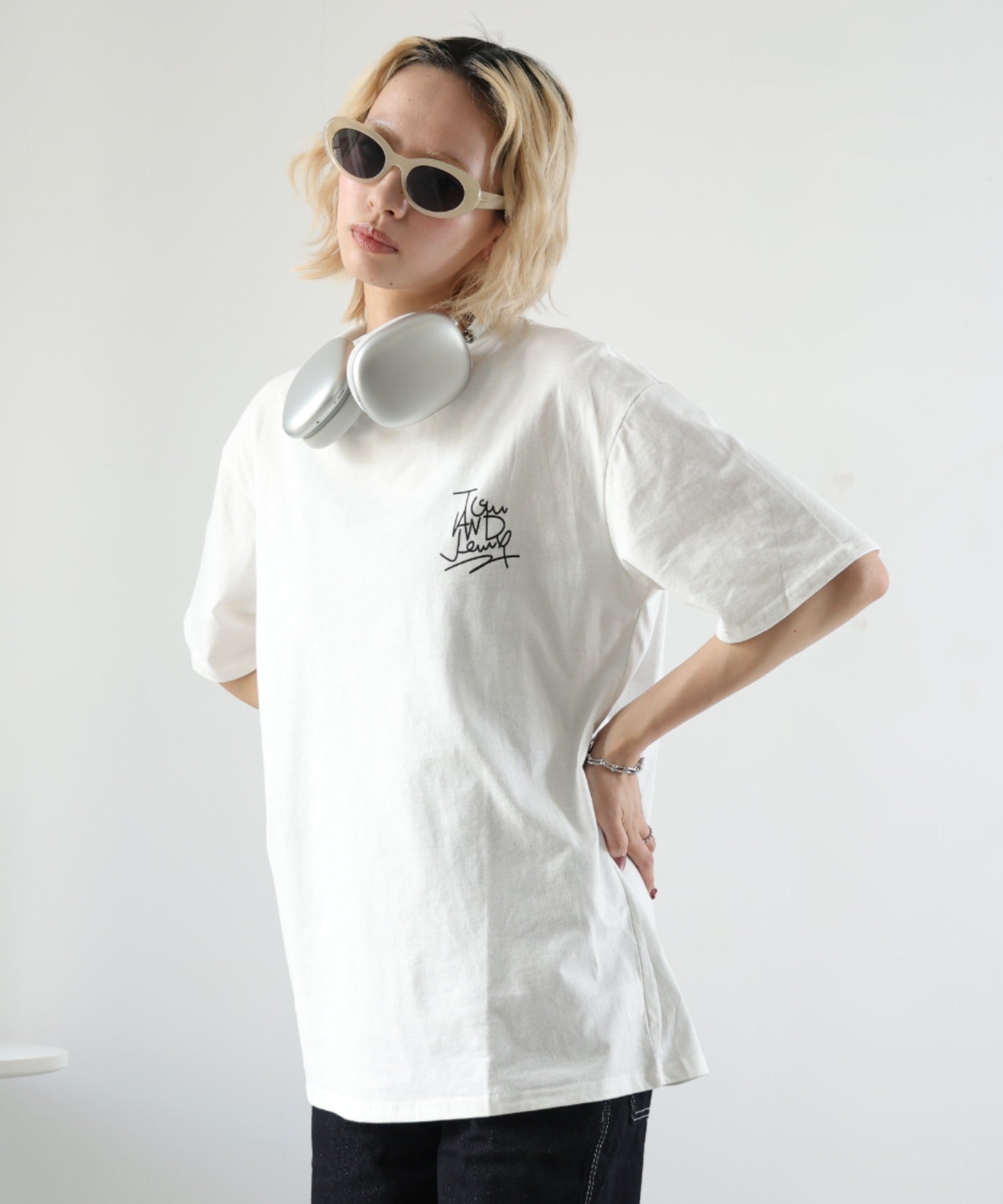 ガーリードール Girly Doll バックプリントオーバーTシャツ （ホワイト） ホワイト