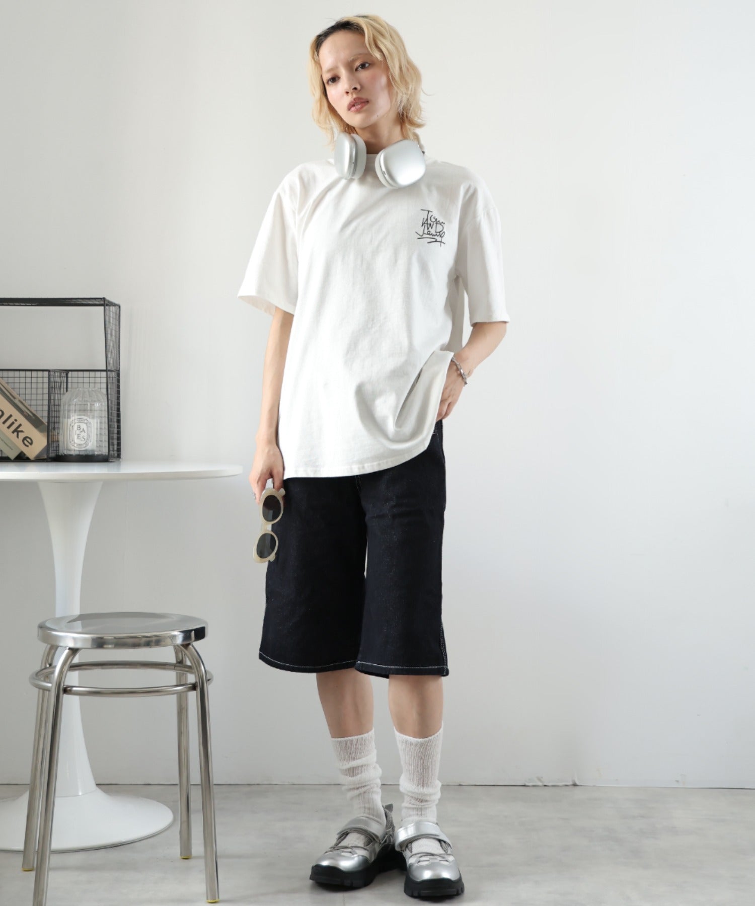 ガーリードール Girly Doll バックプリントオーバーTシャツ （ホワイト） ホワイト