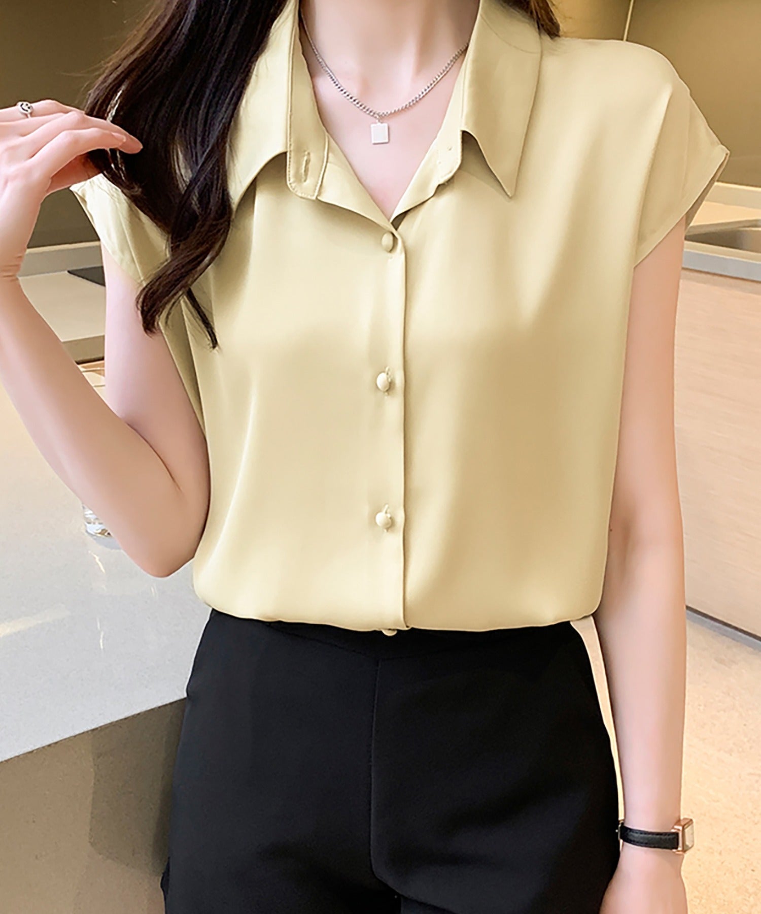 ガーリードール Girly Doll フレンチスリーブブラウス （イエロー） イエロー
