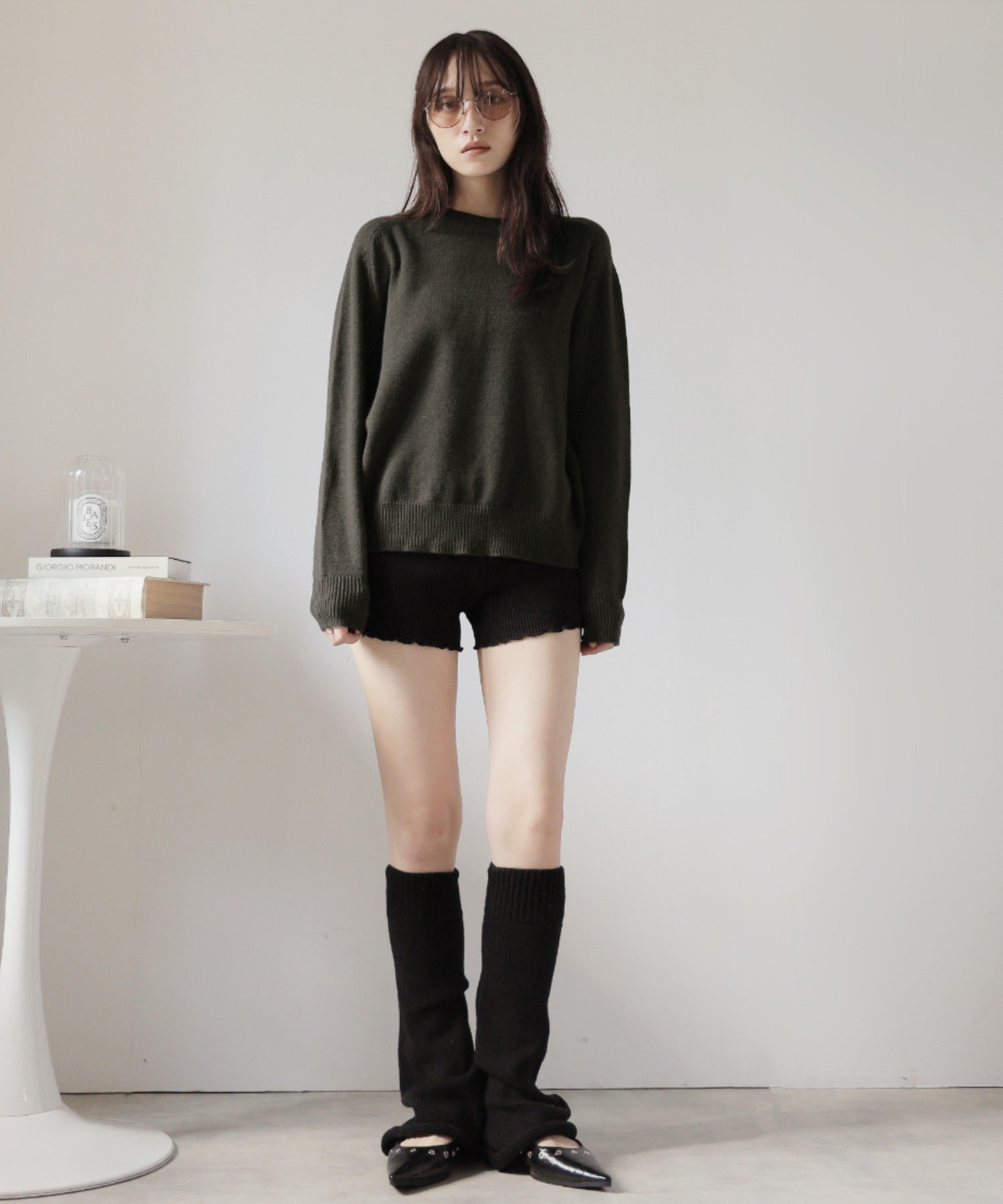 ガーリードール Girly Doll バックオープンニット （カーキ） カーキ