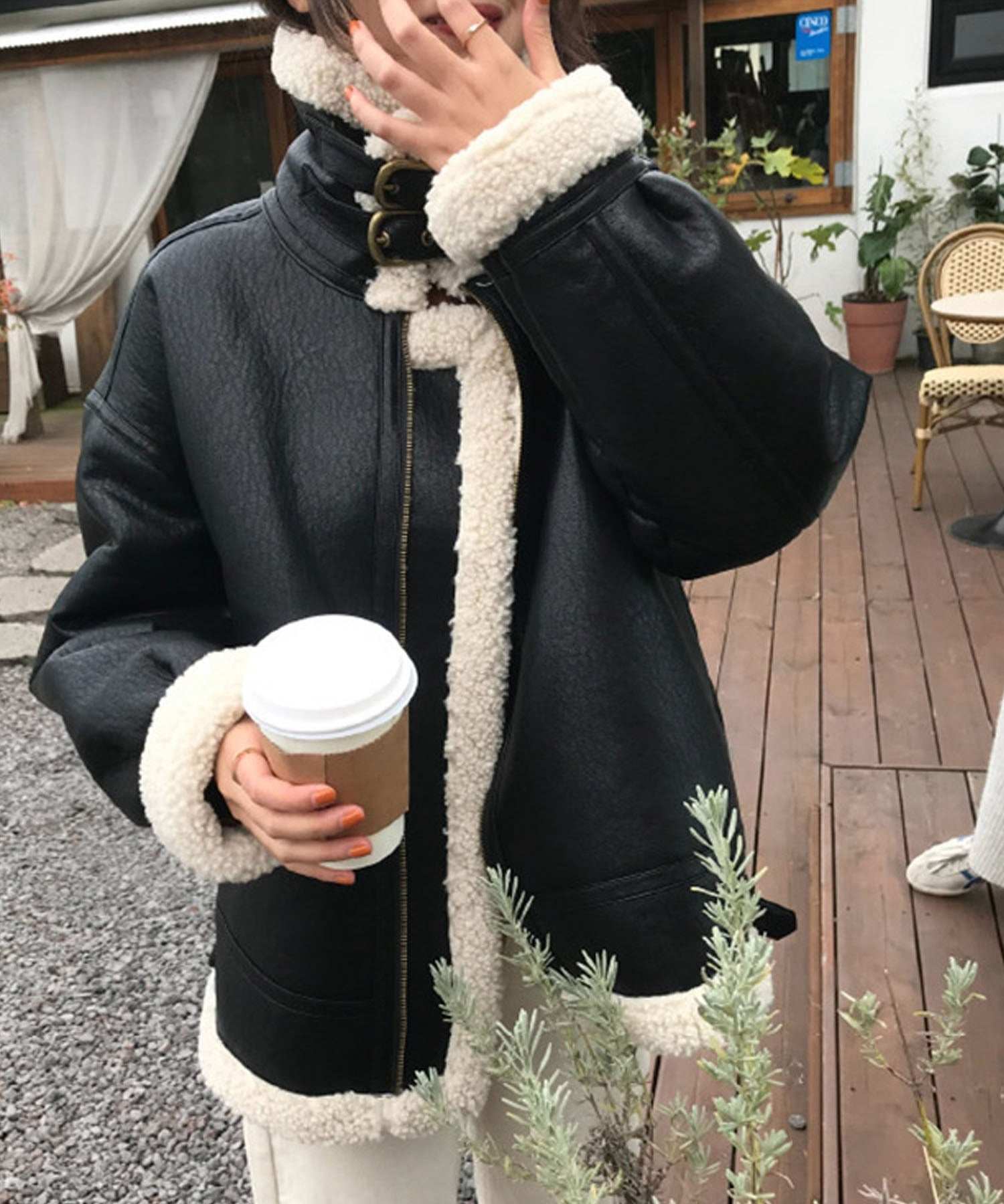 ガーリードール Girly Doll ボアブルゾンジャケット （ブラック） ブラック