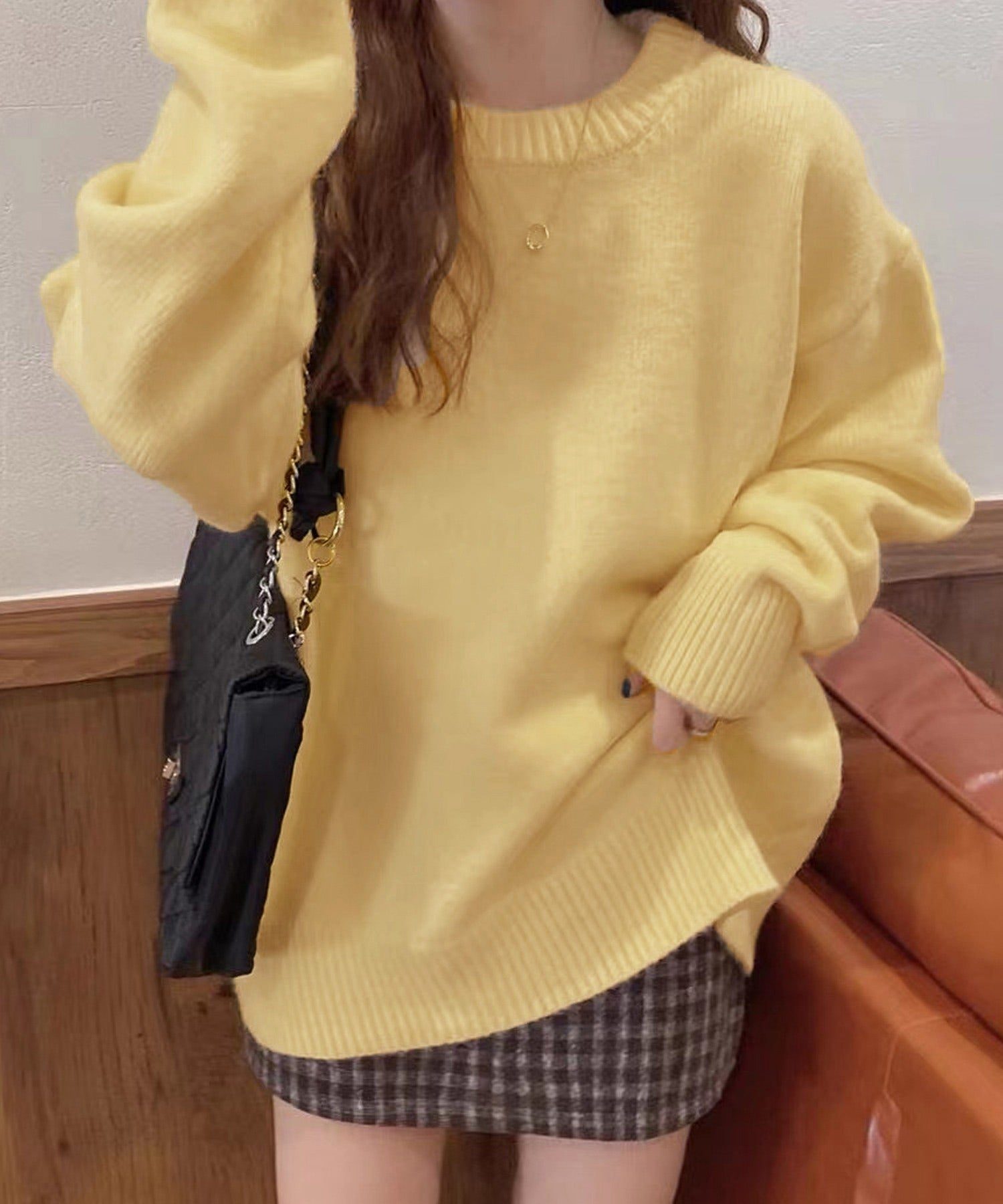 ガーリードール Girly Doll クルーネックニットプルオーバー （イエロー） イエロー