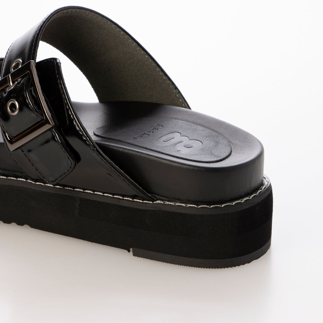ギャザー gather レディーススライドサンダル （BLK/EN） BLK/EN
