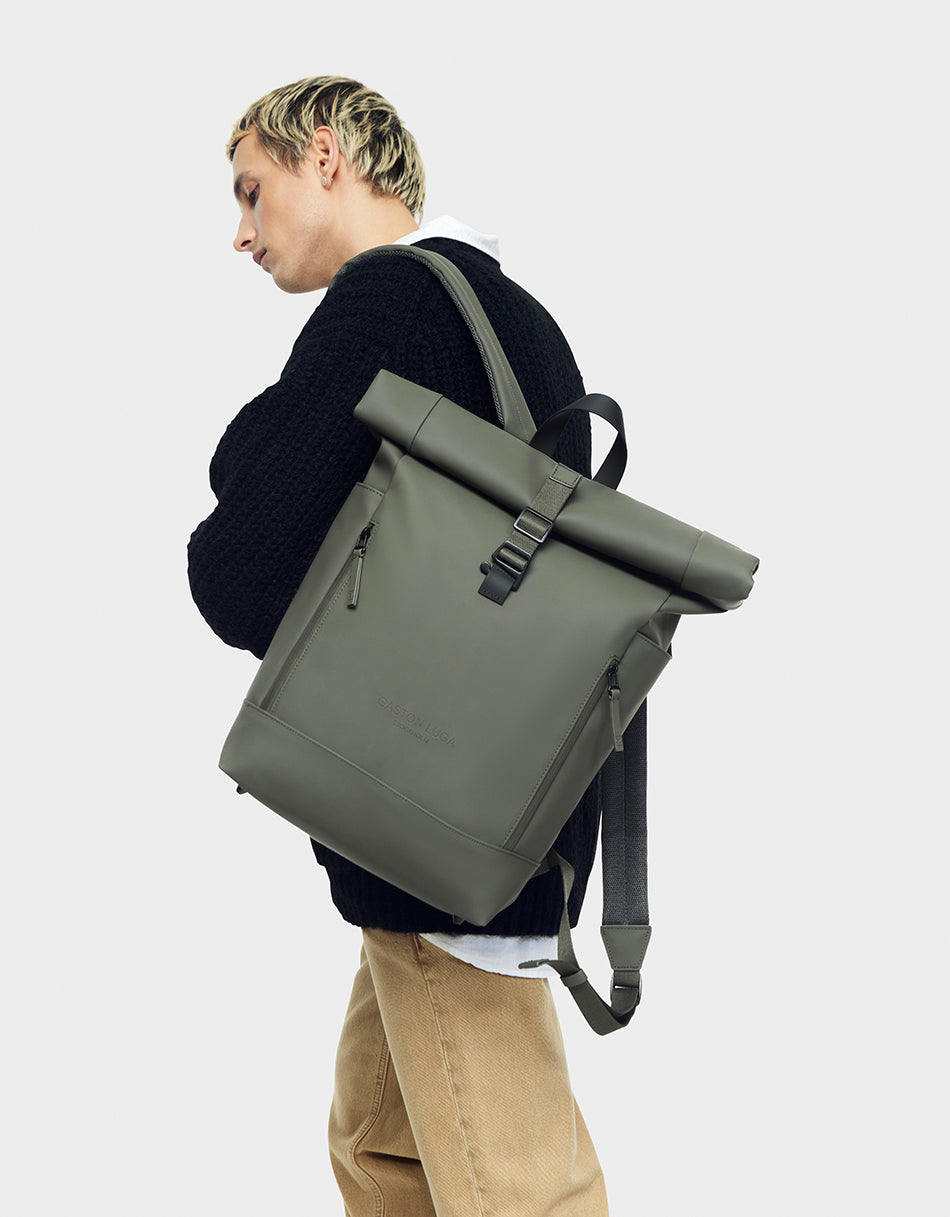 GASTON LUGA GASTONLUGA Rullen 11-13 inch Backpack Bag Commuting School Business Lightweight Waterproof Vegan Leather Scandinavian Design Men's Women's Unisex Business Casual Popular High-end Elegant Stylish Celebration Gift Present