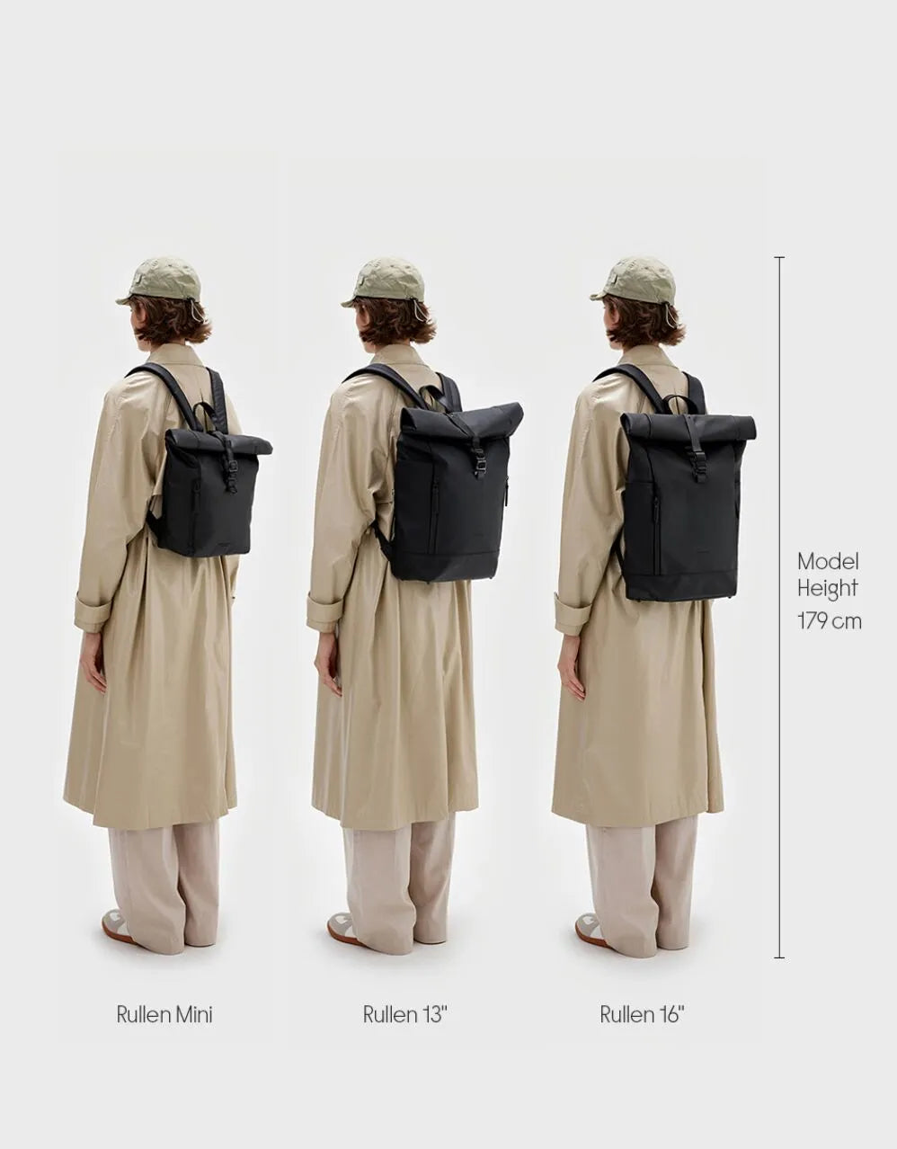 GASTON LUGA GASTONLUGA Rullen 11-13 inch Backpack Bag Commuting School Business Lightweight Waterproof Vegan Leather Scandinavian Design Men's Women's Unisex Business Casual Popular High-end Elegant Stylish Celebration Gift Present