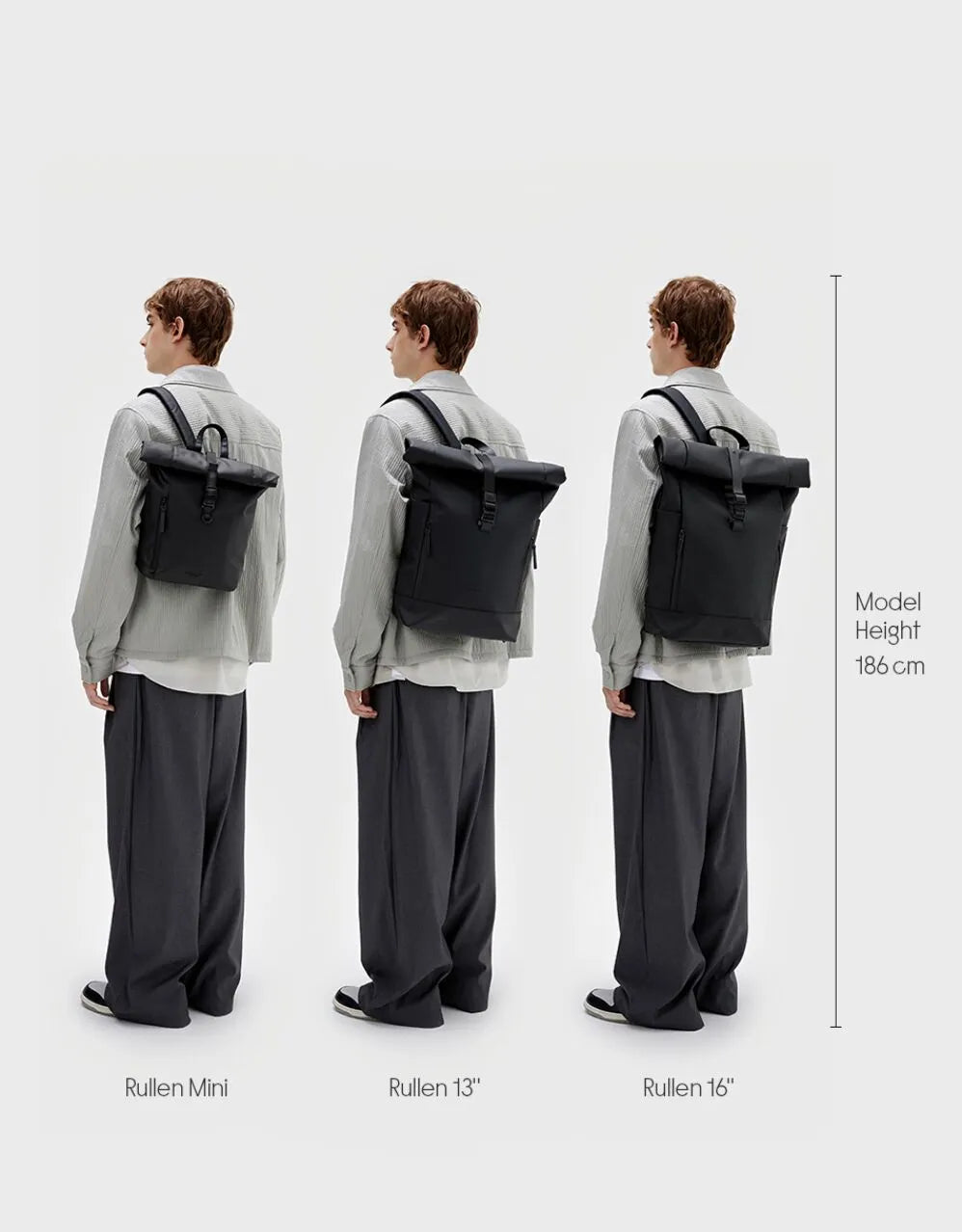 GASTON LUGA GASTONLUGA Rullen 11-13 inch Backpack Bag Commuting School Business Lightweight Waterproof Vegan Leather Scandinavian Design Men's Women's Unisex Business Casual Popular High-end Elegant Stylish Celebration Gift Present