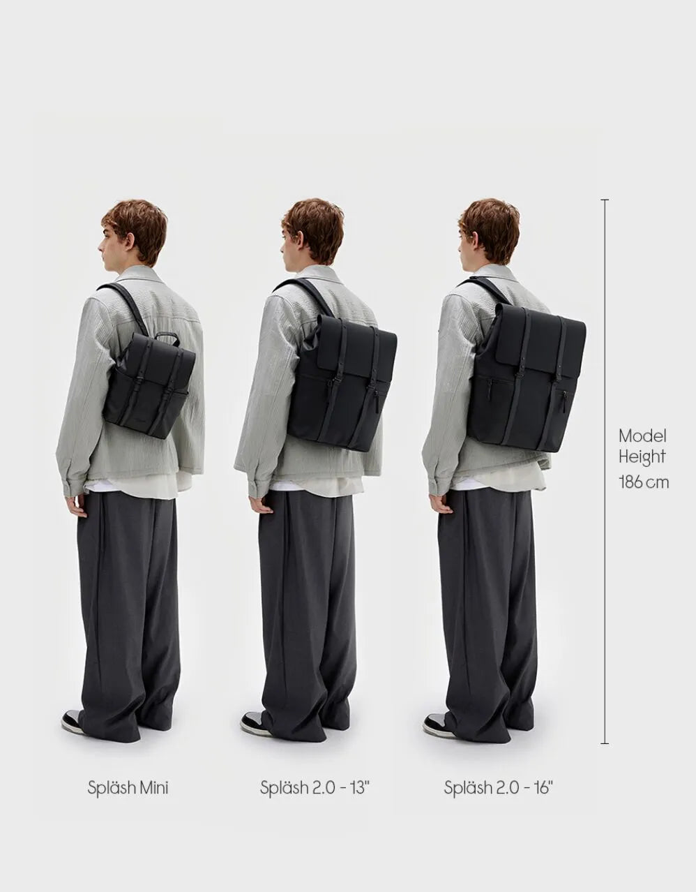 GASTON LUGA GASTON LUGA Splash 11-13 inch Backpack Rucksack Commuting School Business Lightweight Waterproof Vegan Leather Scandinavian Design Men's Women's Unisex Business Casual Popular Luxury Elegant Stylish Celebration Gift Present