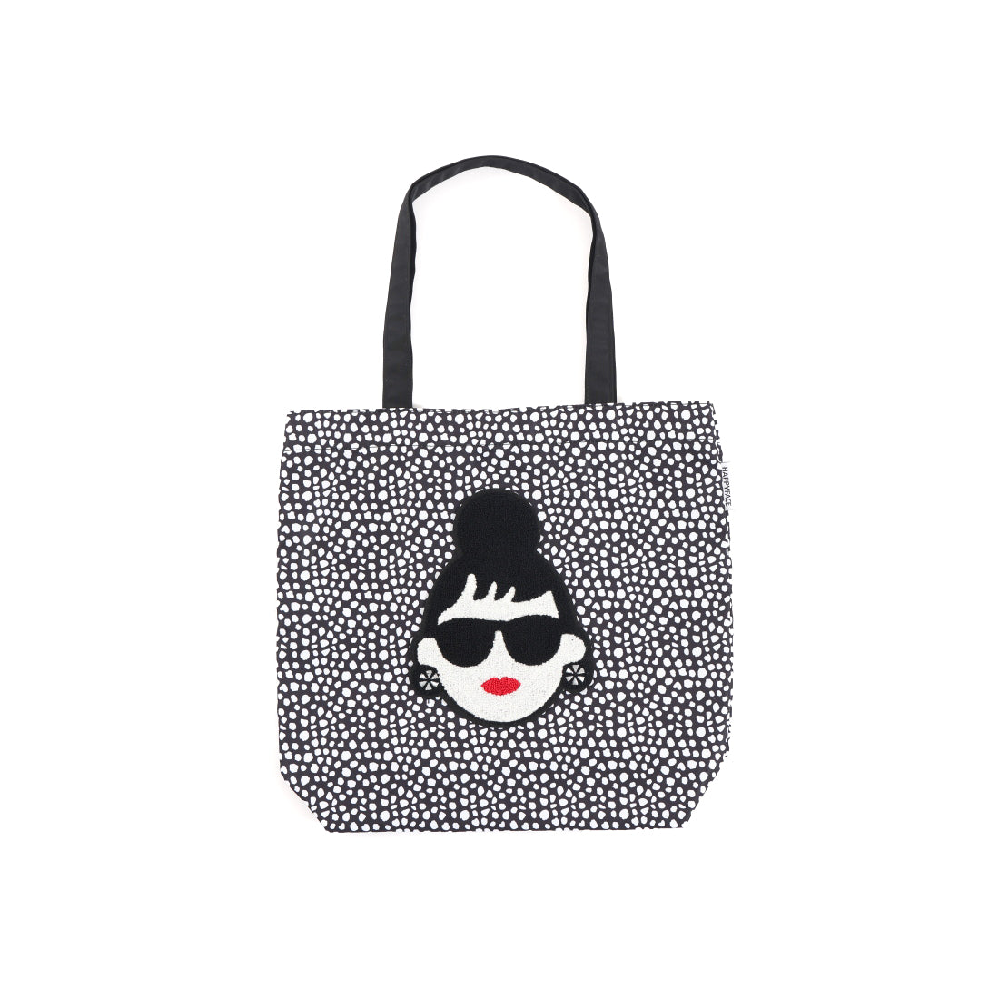 ギャラリー gallery レディース バッグ トートバッグ 大容量 A4対応 かわいい レディーエマ エマちゃん HAPPY FACE HF88015 （ダルメシアンブラック） ダルメシアンブラック