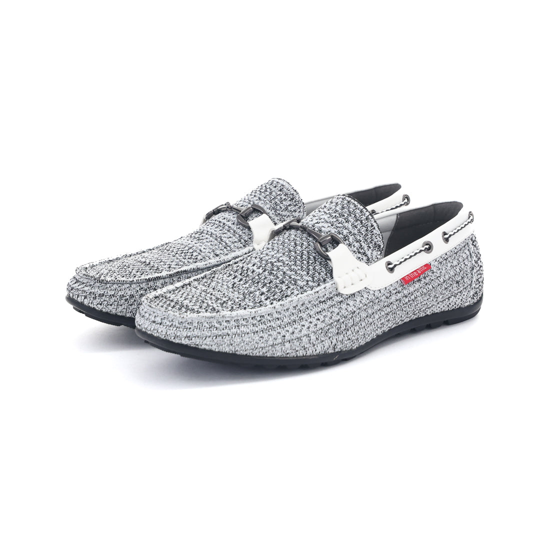 ギャラリー gallery メンズ スニーカー ジャガード ニットドライビングシューズ カジュアル ローカット 紳士靴 ニット 2551658 （ホワイト） ホワイト