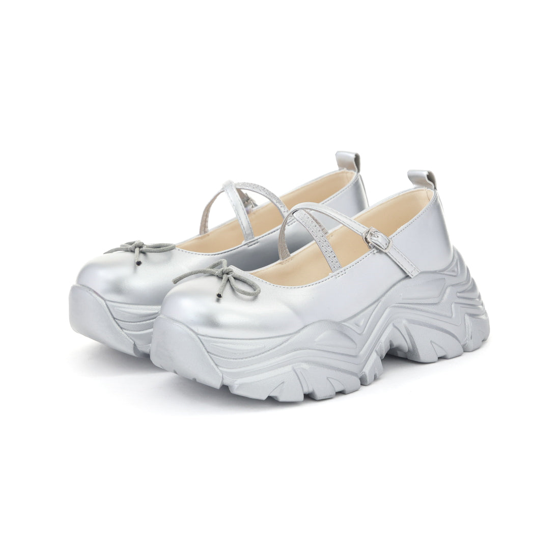 Gallery gallery women's sneakers Mary Jane design note ribbon thick so