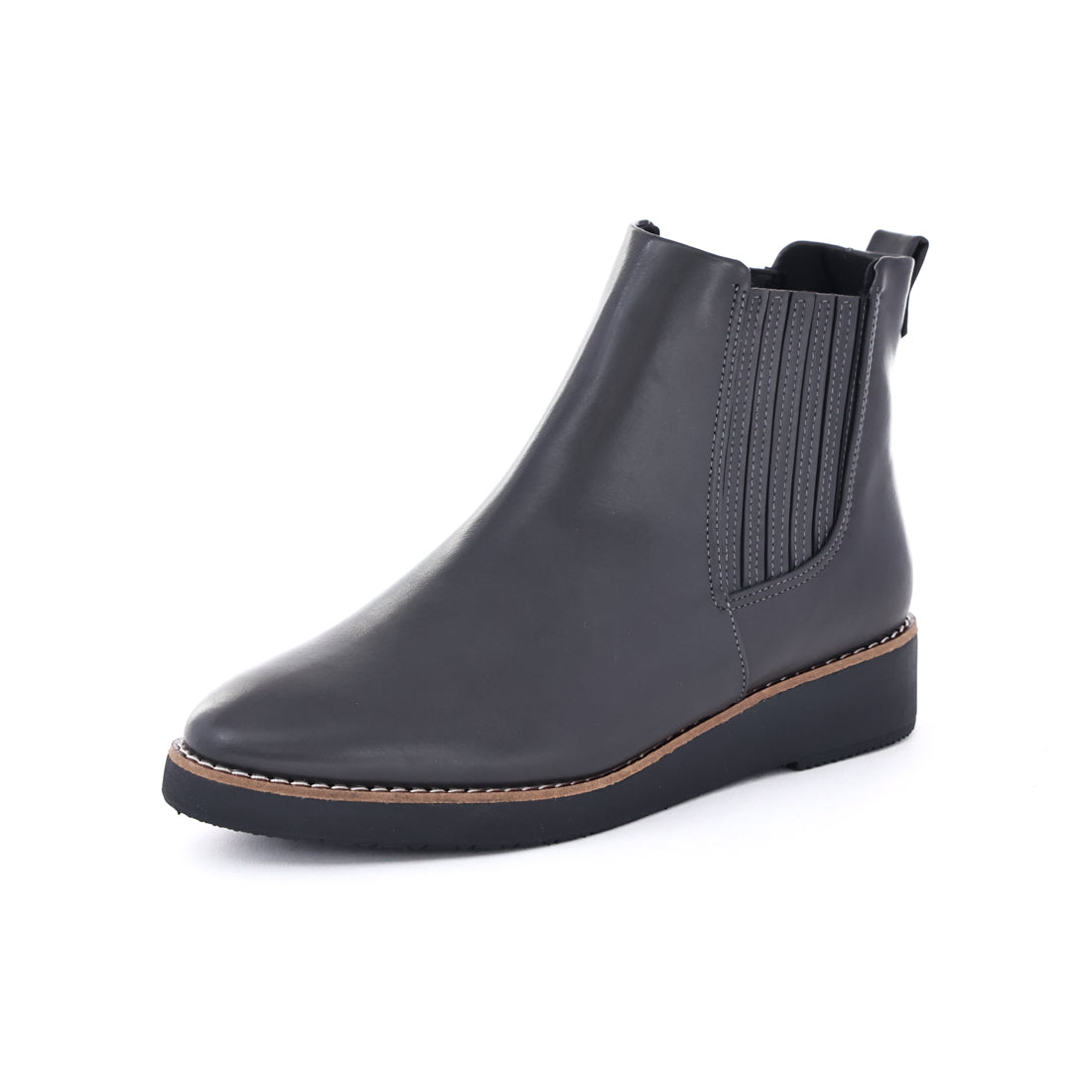 ギャラリー gallery レディース ブーツ ショートブーツ サイドゴア カジュアル D16972 幅広 3E 防水 耐水 レインシューズ 軽量 （グレー） グレー