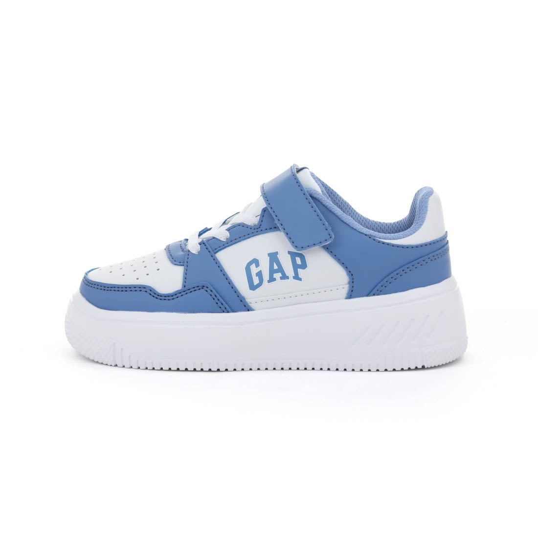 ギャップ GAP キッズ ジュニア スニーカー GPK52504 ローカット コートシューズ マジックテープ 軽い 運動 子供靴 （ホワイト/ブルー） ホワイト/ブルー