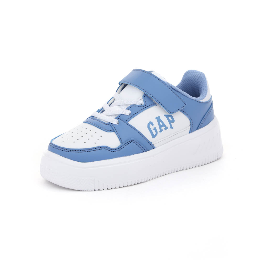 ギャップ GAP キッズ ジュニア スニーカー GPK52504 ローカット コートシューズ マジックテープ 軽い 運動 子供靴 （ホワイト/ブルー） ホワイト/ブルー