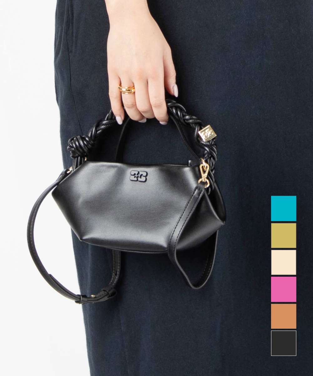 GANNI ベージュ クラッチバッグ ガニー GANNI ハンドバッグ ショルダーバッグ ブーバッグミニ 2WAY