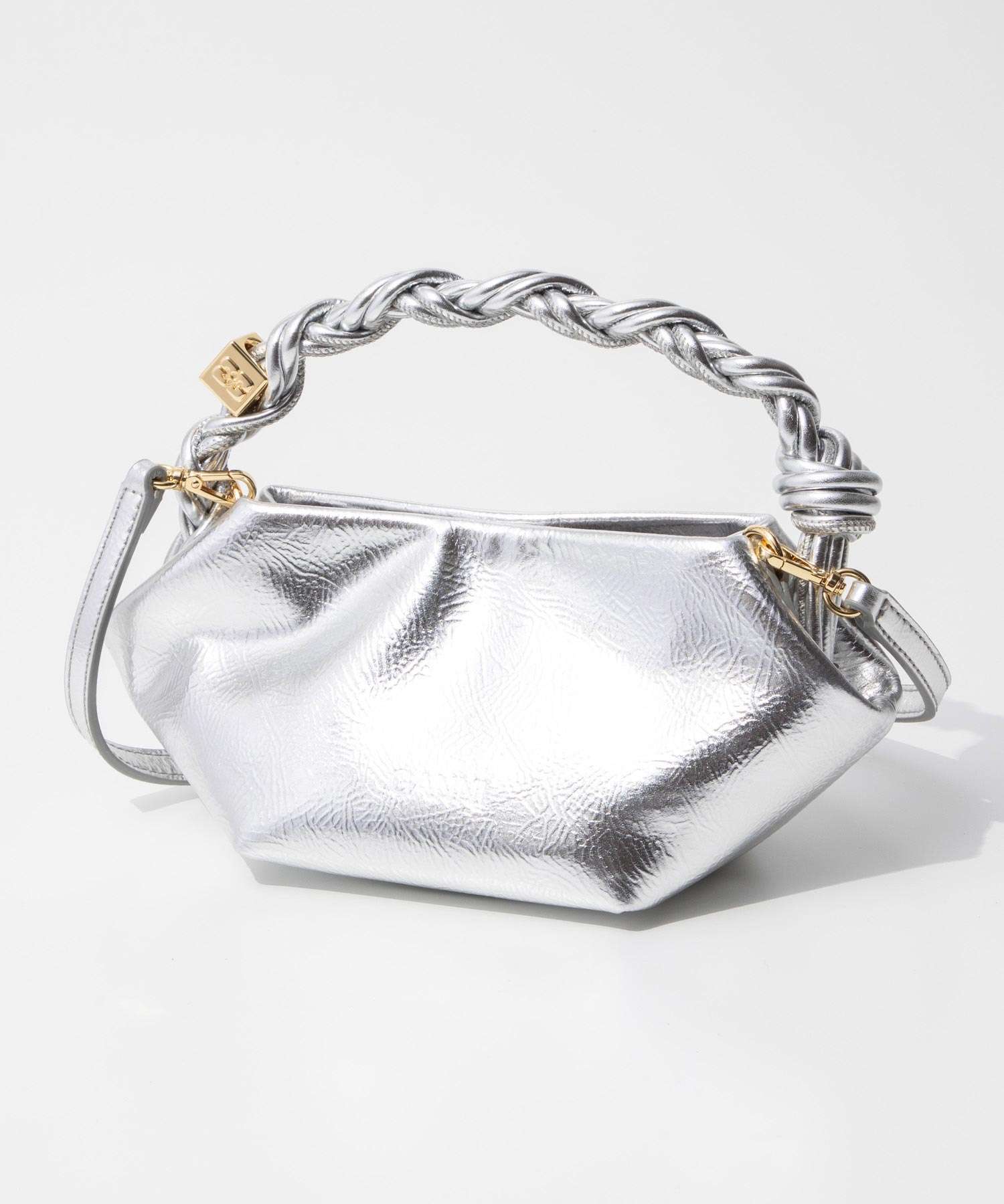 ガニー GANNI ガニー GANNI A6595 ショルダーバッグ Bou Bag Mini Metallic レディース バック ミニバッグ ハンドバッグ （シルバー） シルバー