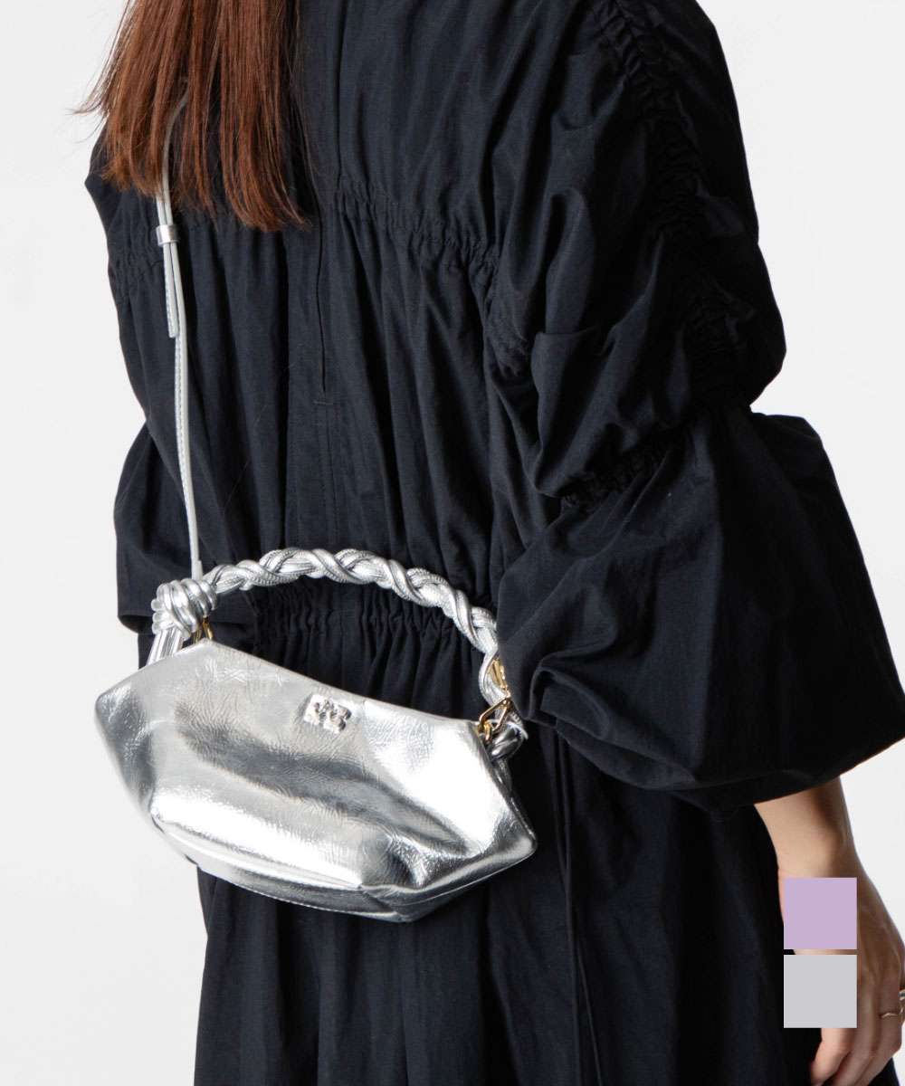ガニー GANNI ガニー GANNI A6595 ショルダーバッグ Bou Bag Mini Metallic レディース バック ミニバッグ ハンドバッグ （シルバー） シルバー