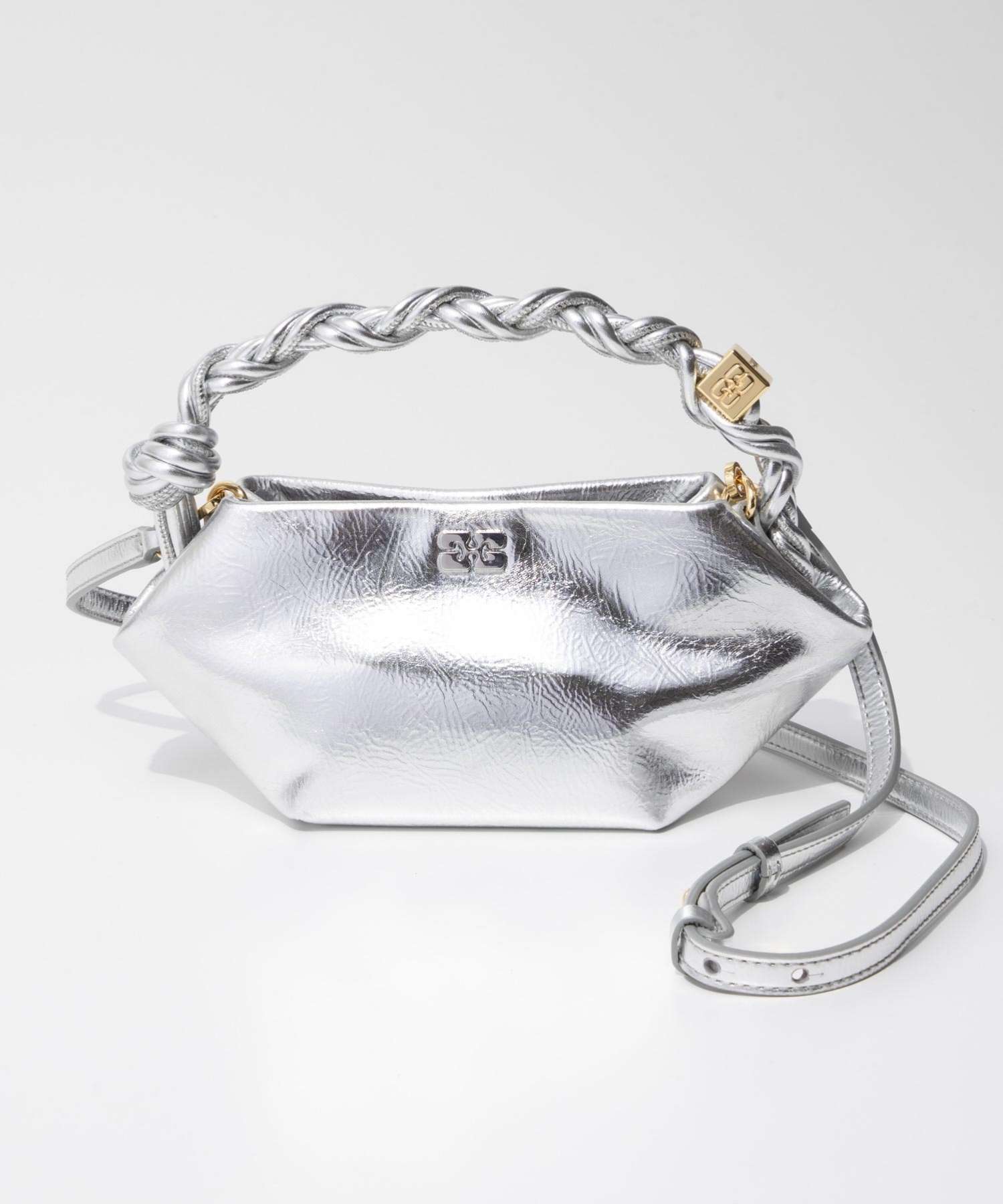 ガニー GANNI ガニー GANNI A6595 ショルダーバッグ Bou Bag Mini Metallic レディース バック ミニバッグ ハンドバッグ （シルバー） シルバー