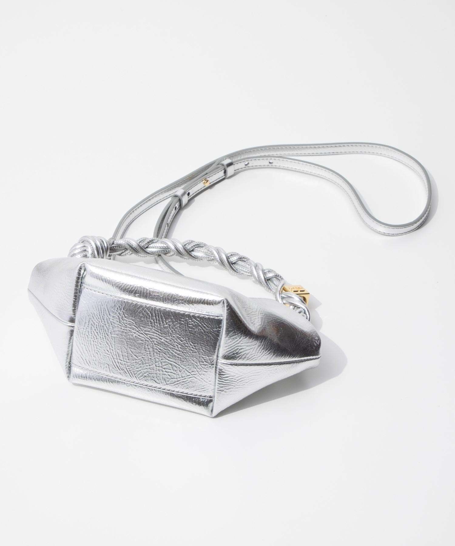 ガニー GANNI ガニー GANNI A6595 ショルダーバッグ Bou Bag Mini Metallic レディース バック ミニバッグ ハンドバッグ （シルバー） シルバー