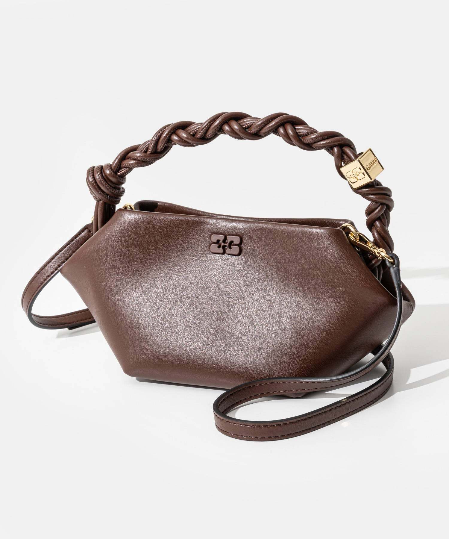 GANNI ベージュ クラッチバッグ ガニー GANNI ハンドバッグ ショルダーバッグ ブーバッグミニ 2WAY