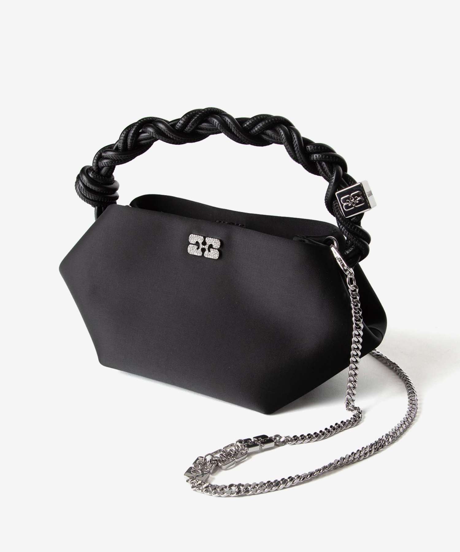 ガニー GANNI ガニー GANNI Bou Bag Mini Soir Satin ボウバッグ ミニ サテン A6340 ハンドバッグ レディース バッグ （BLACK/ブラック） BLACK/ブラック